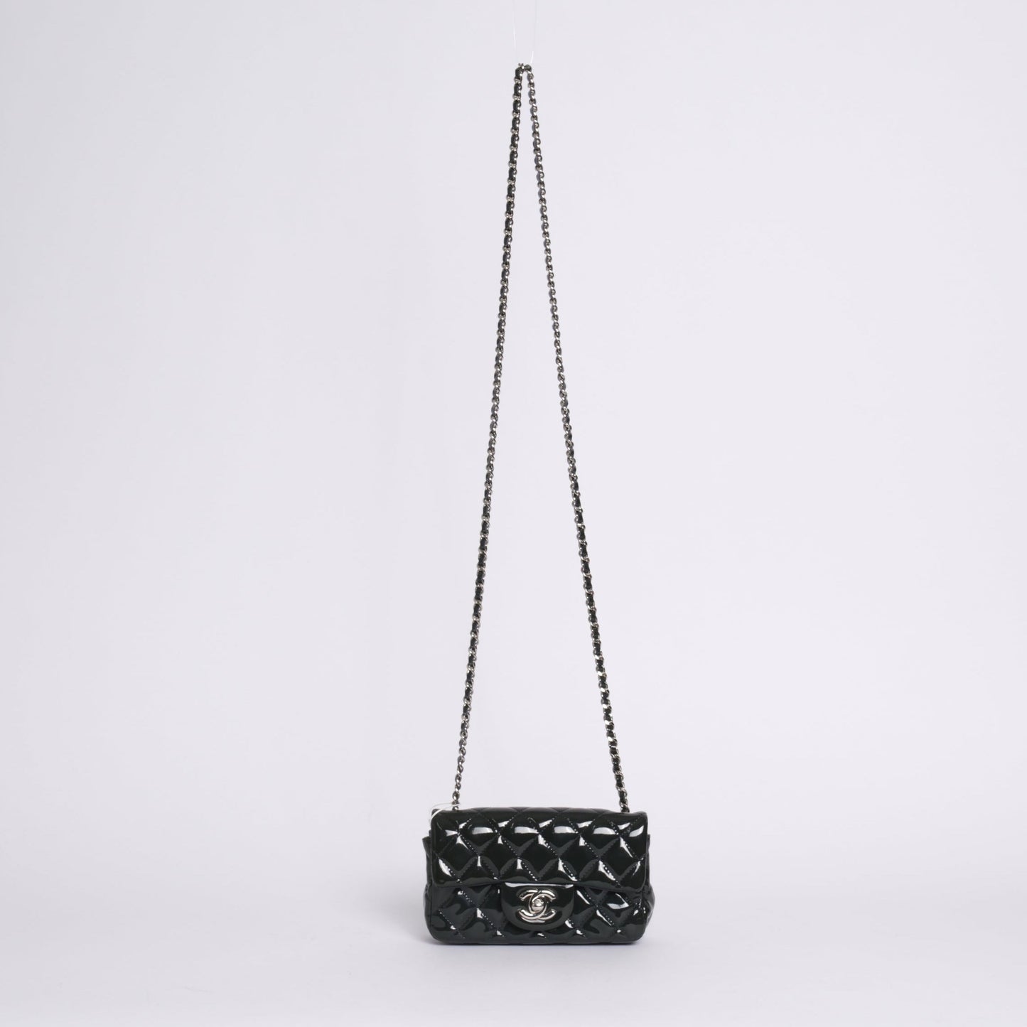 Chanel Emerald Green Leather Matelasse Mini Flap SHW