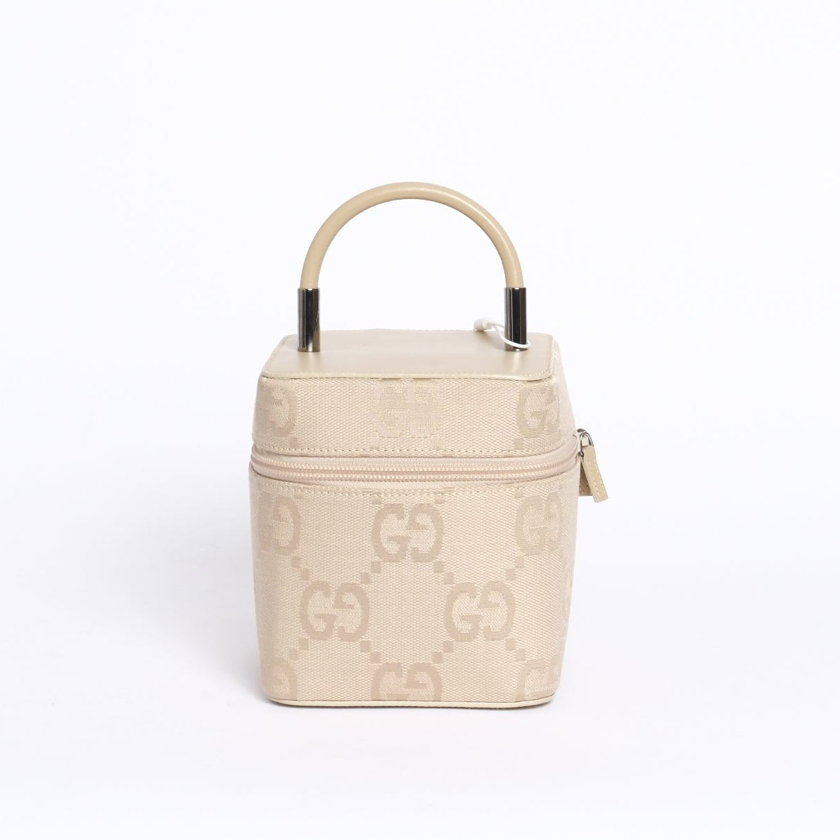 Gucci Beige Monogram Box Top Handle Bag