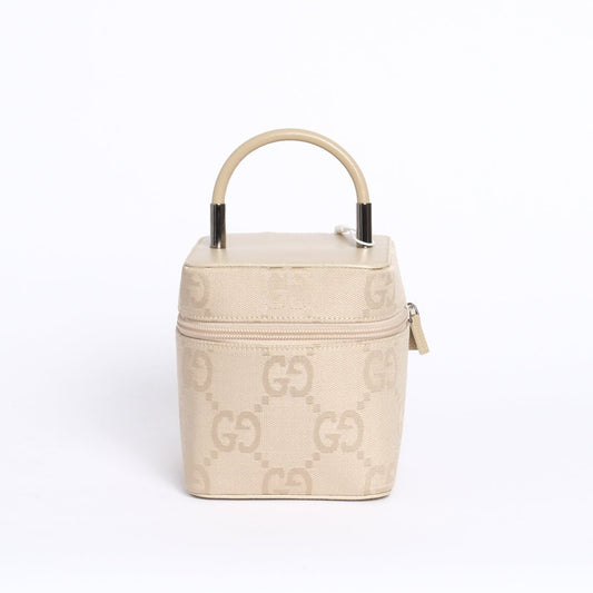 Gucci Beige Monogram Box Top Handle Bag