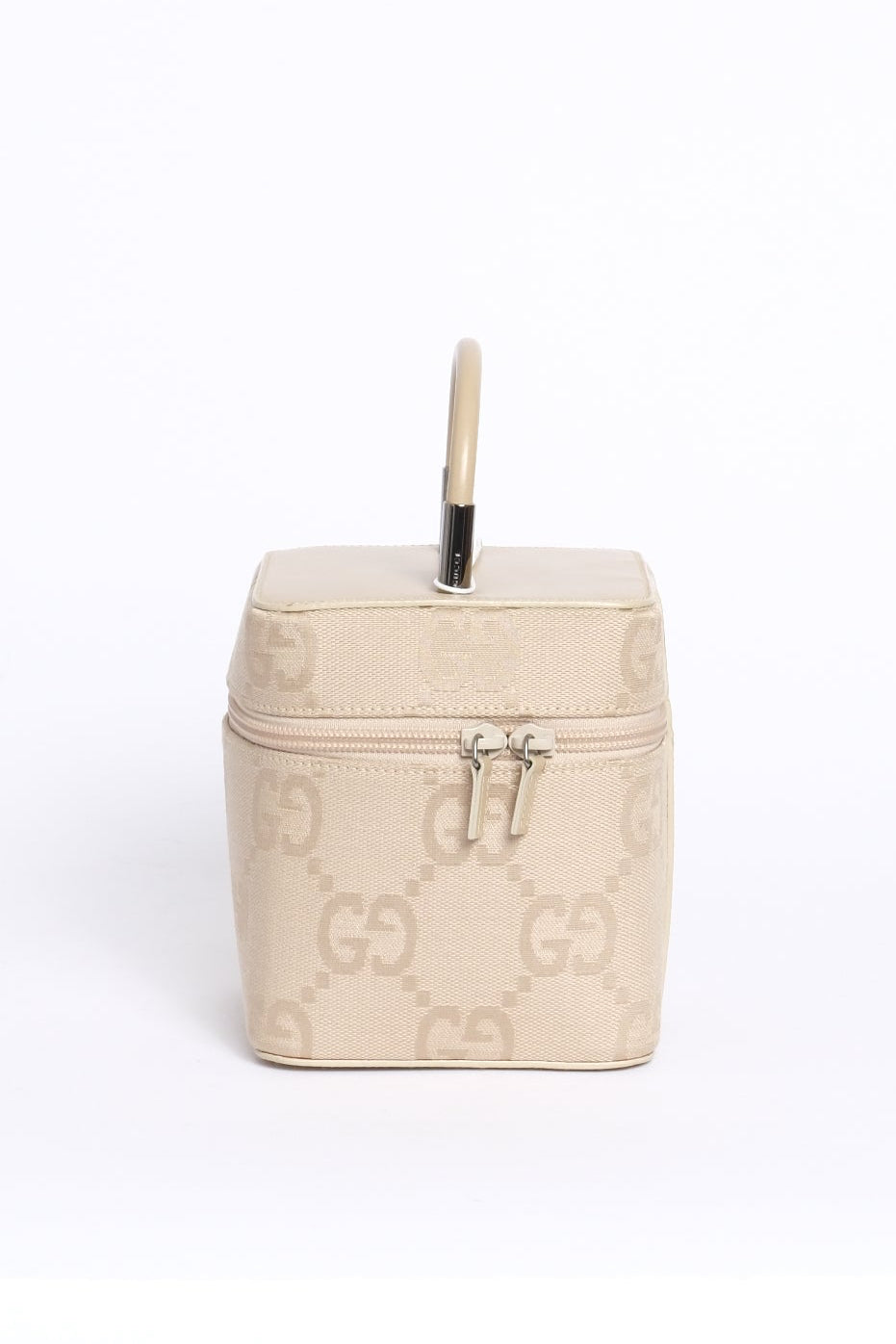 Gucci Beige Monogram Box Top Handle Bag