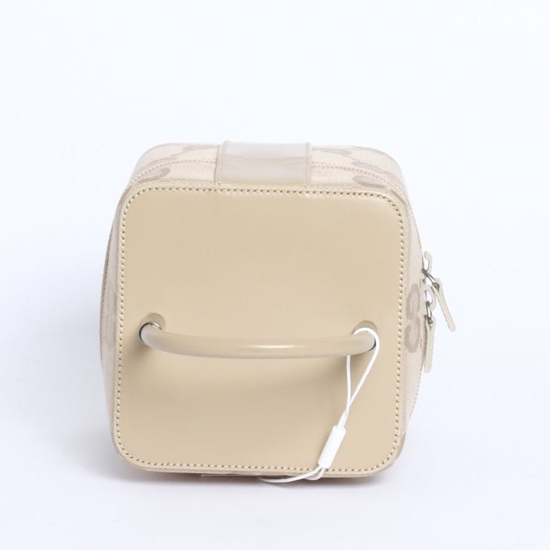 Gucci Beige Monogram Box Top Handle Bag