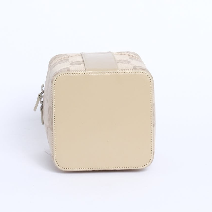 Gucci Beige Monogram Box Top Handle Bag