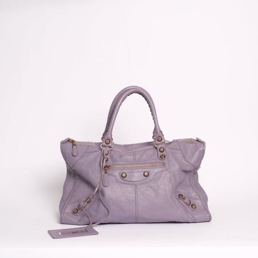 Balenciaga Purple Velo Work Bag