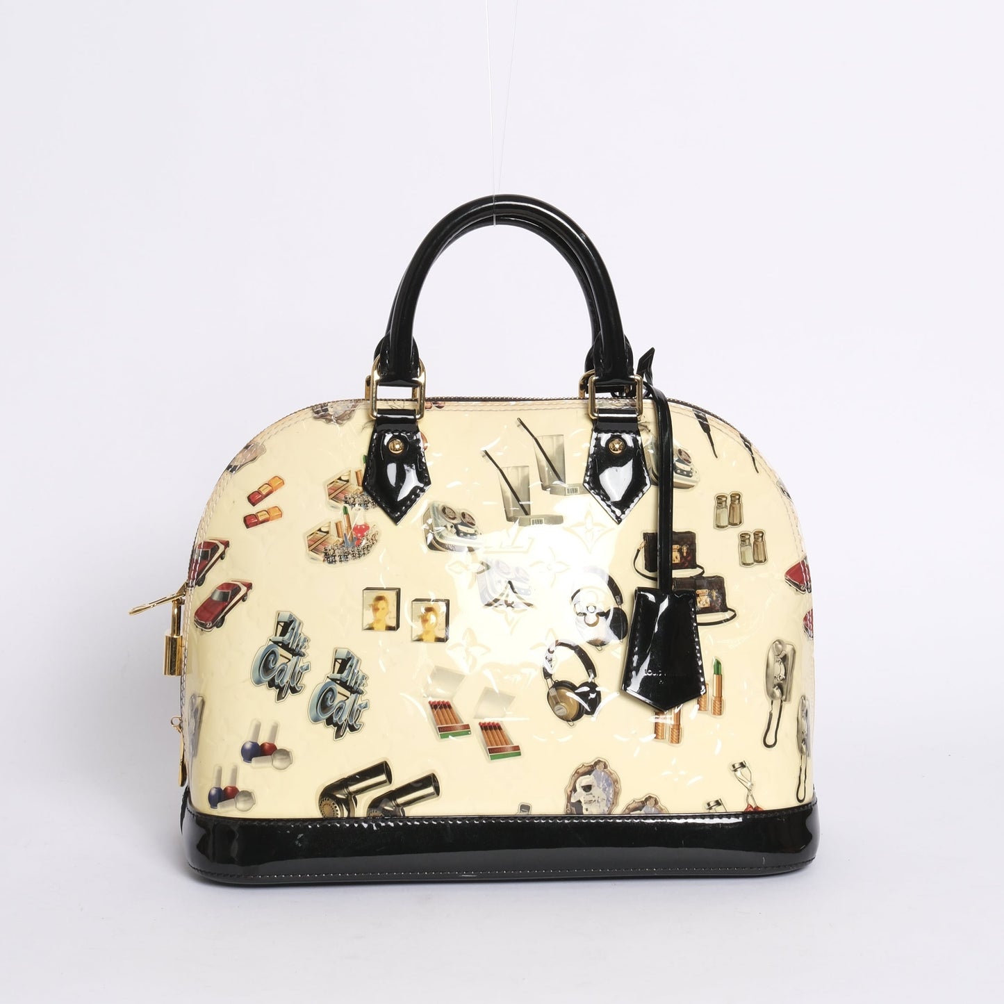 Louis Vuitton ‘Stickers’ Vernis Monogram Patent Leather Alma PM