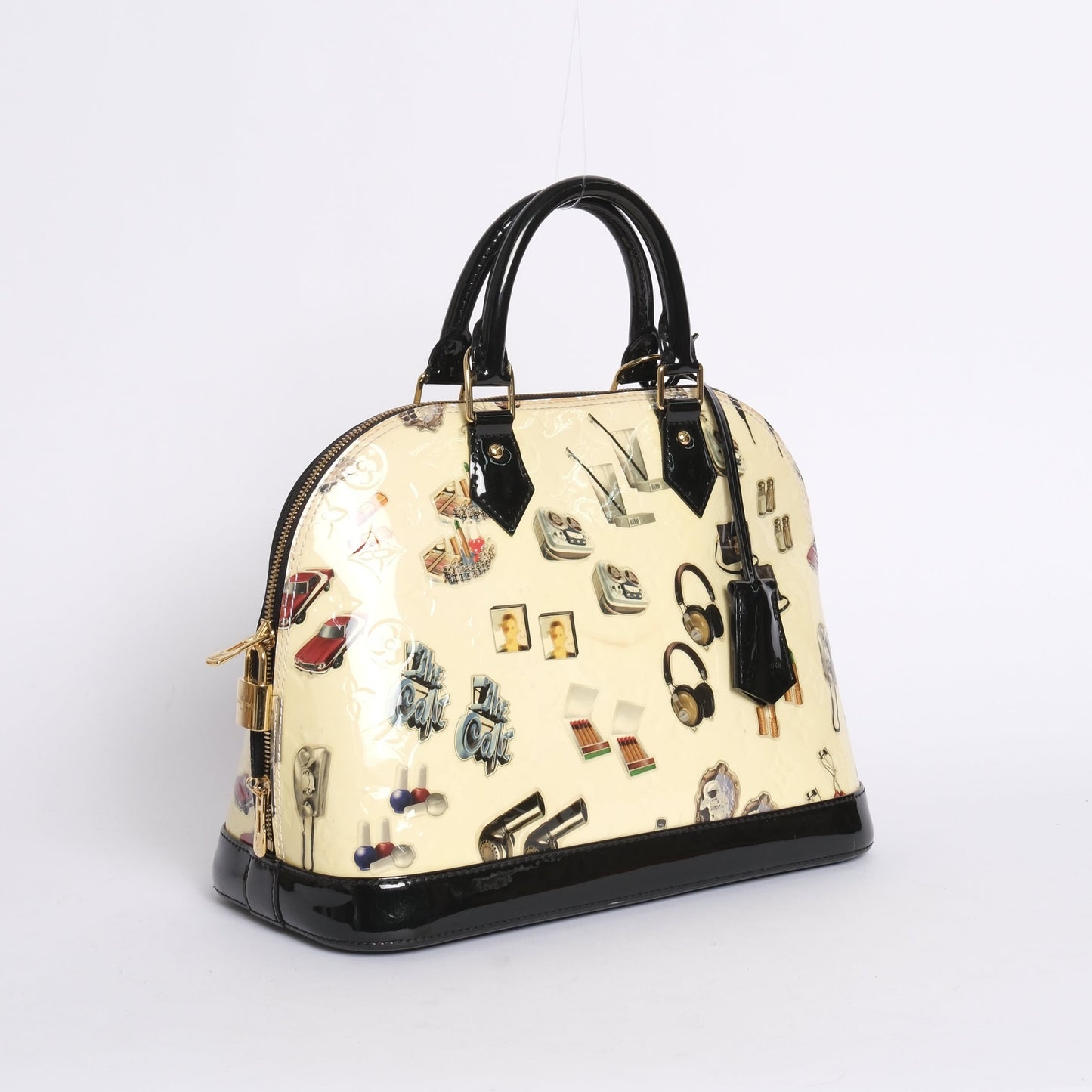 Louis Vuitton ‘Stickers’ Vernis Monogram Patent Leather Alma PM