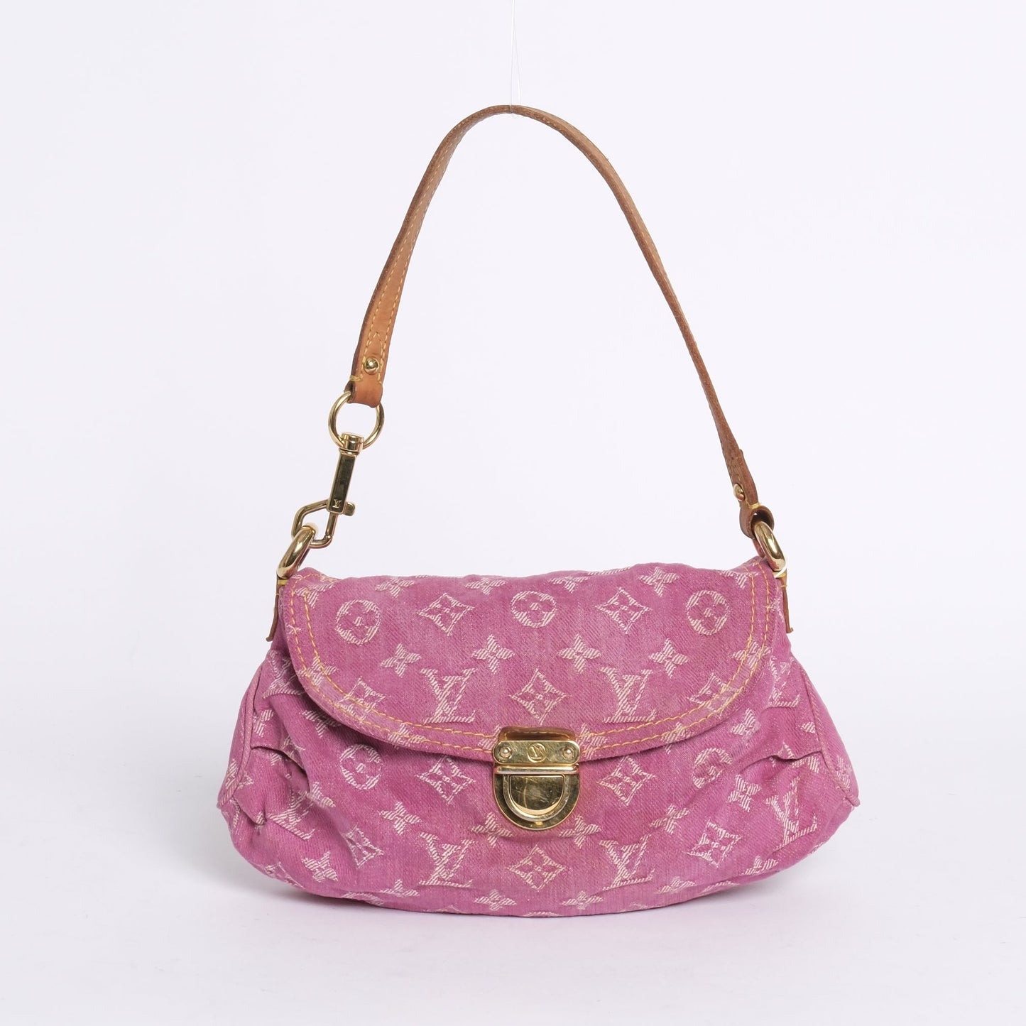 Louis Vuitton Pink Denim Monogram Pleaty Bag