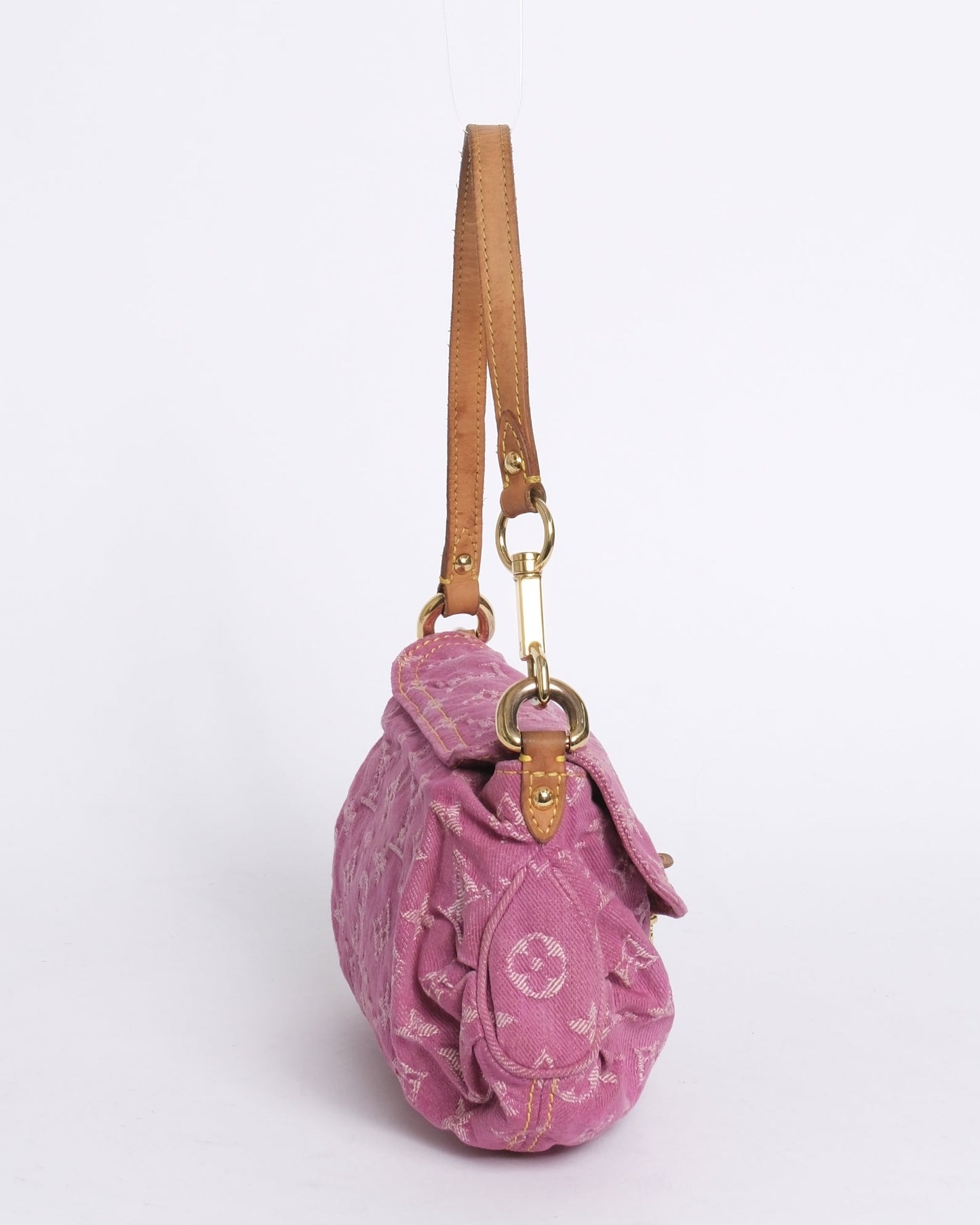 Louis Vuitton Pink Denim Monogram Pleaty Bag