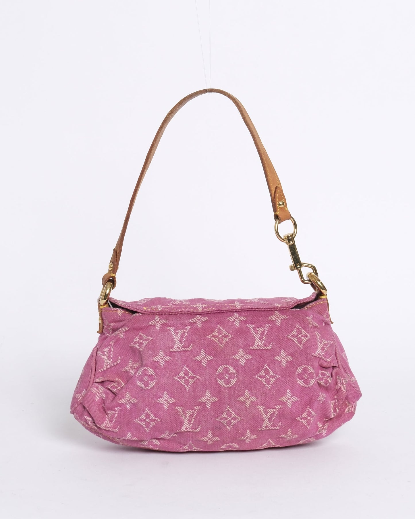 Louis Vuitton Pink Denim Monogram Pleaty Bag