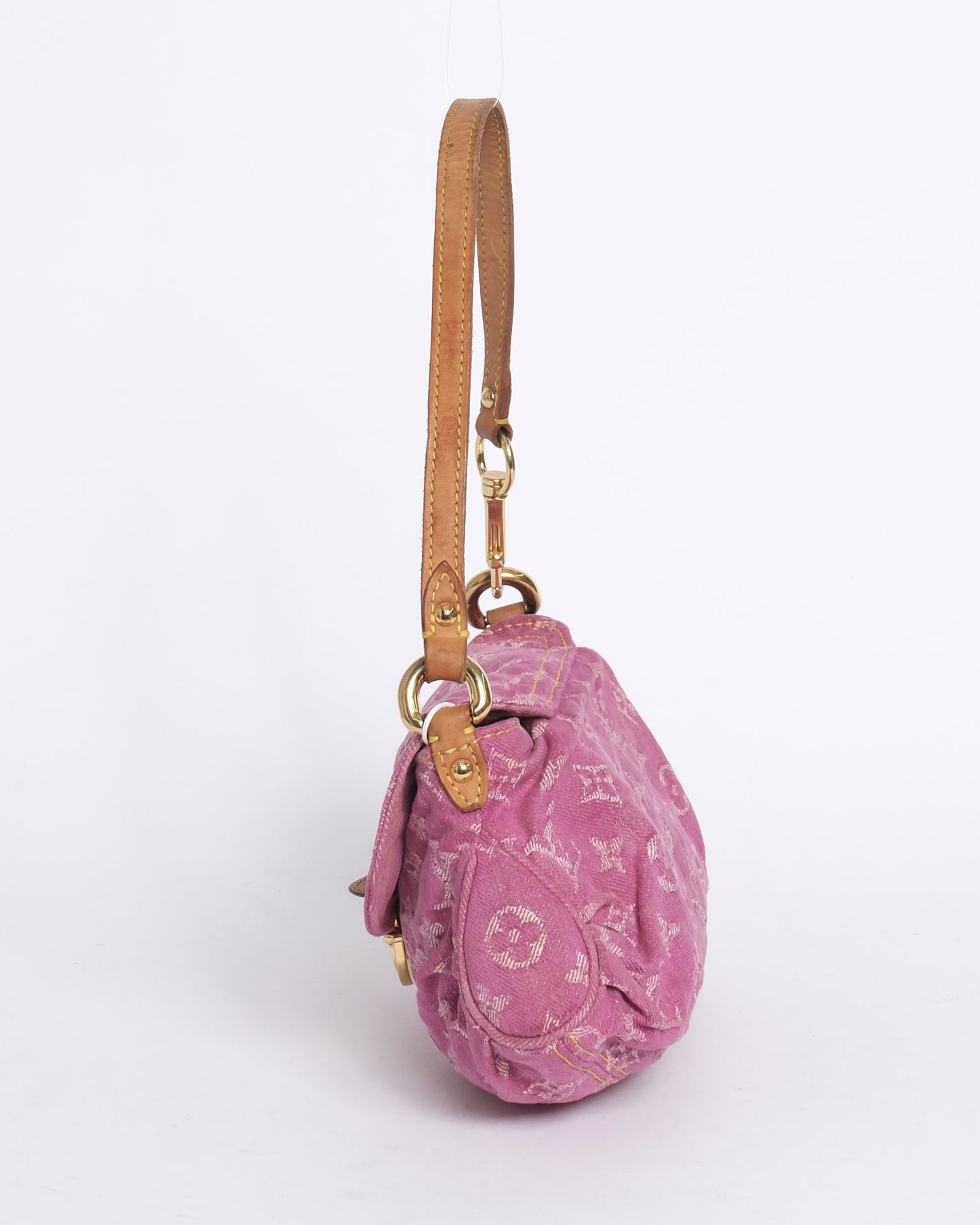 Louis Vuitton Pink Denim Monogram Pleaty Bag