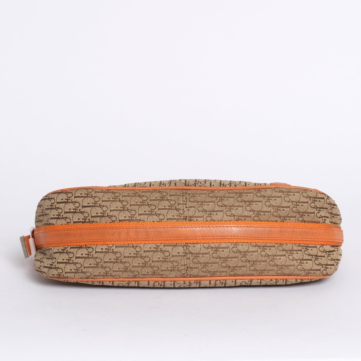 Christian Dior Brown Orange Trotter Street Chic Monogram Handbag