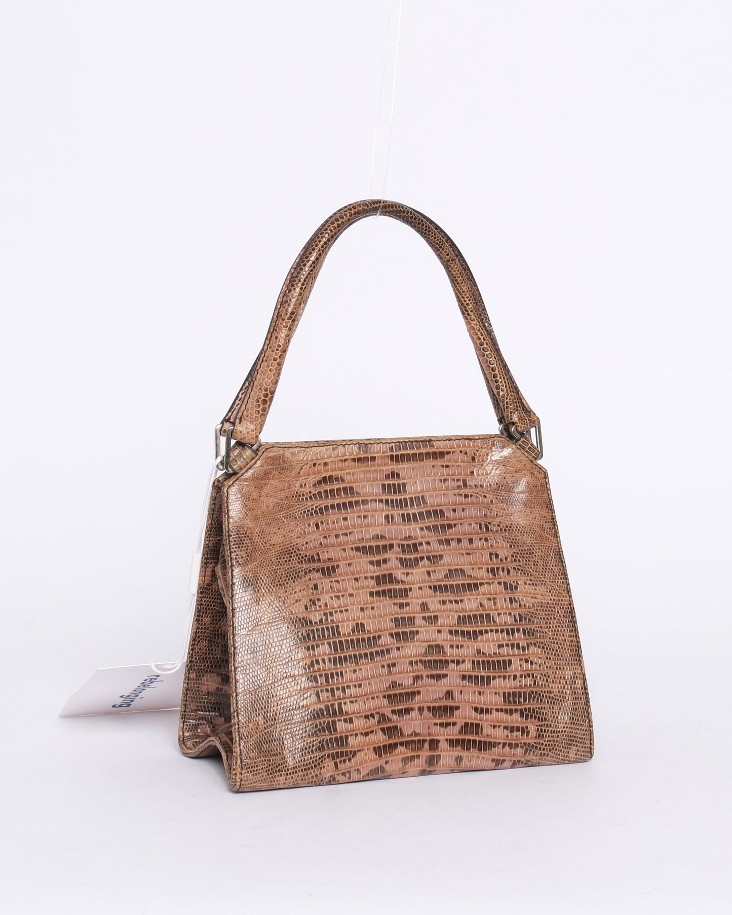Prada Brown Lizard Leather Shoulder Bag