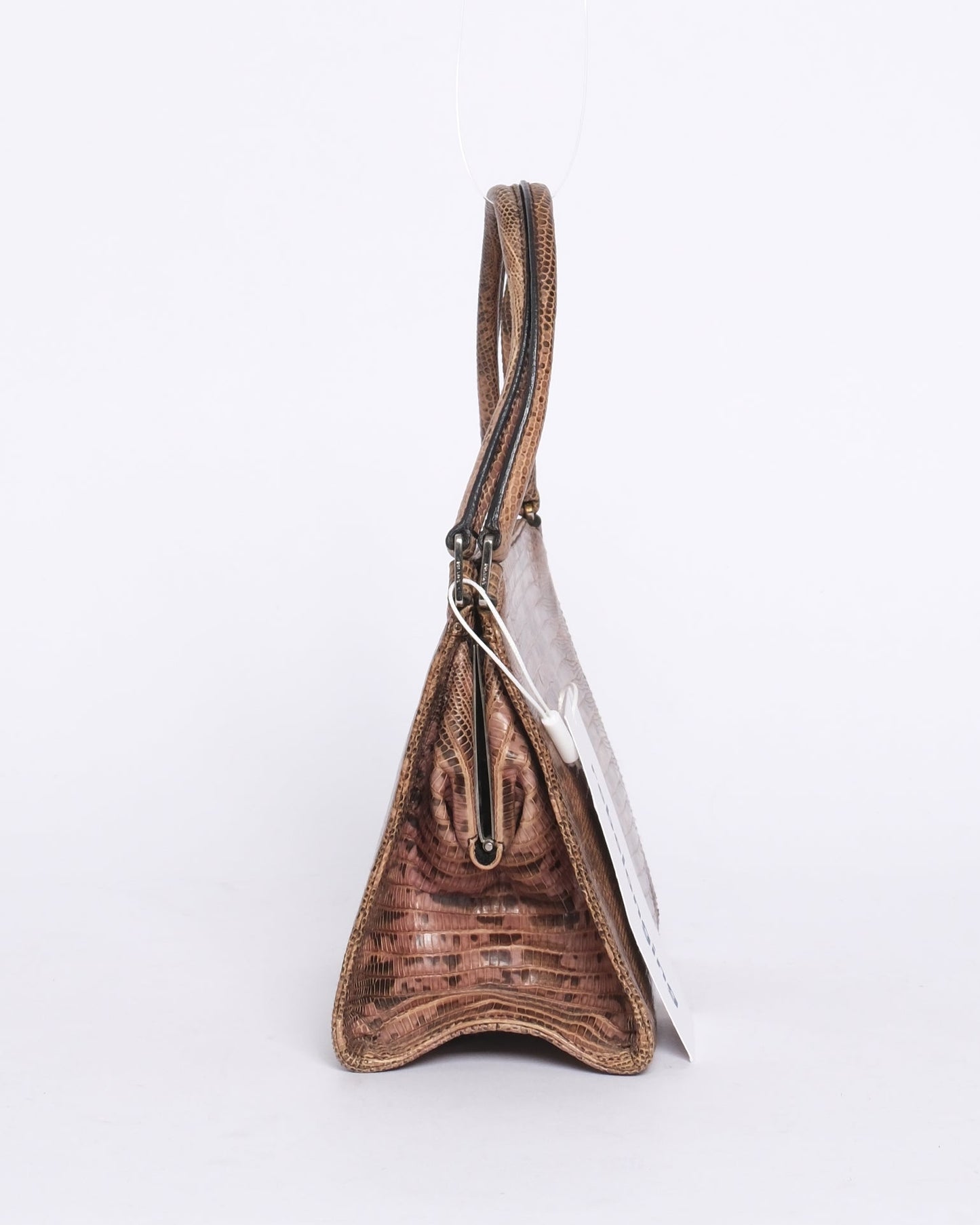 Prada Brown Lizard Leather Shoulder Bag