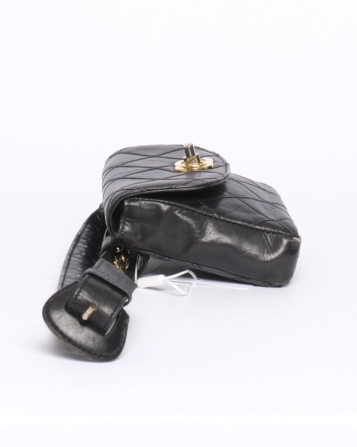 Chanel Black Lambskin Quilted Fanny Pack