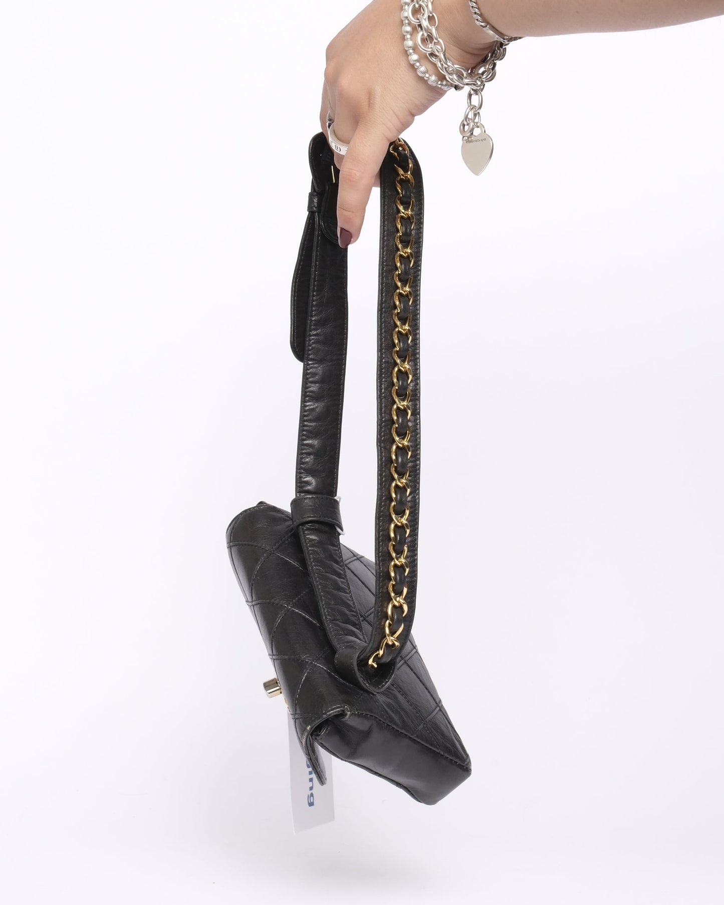 Chanel Black Lambskin Quilted Fanny Pack