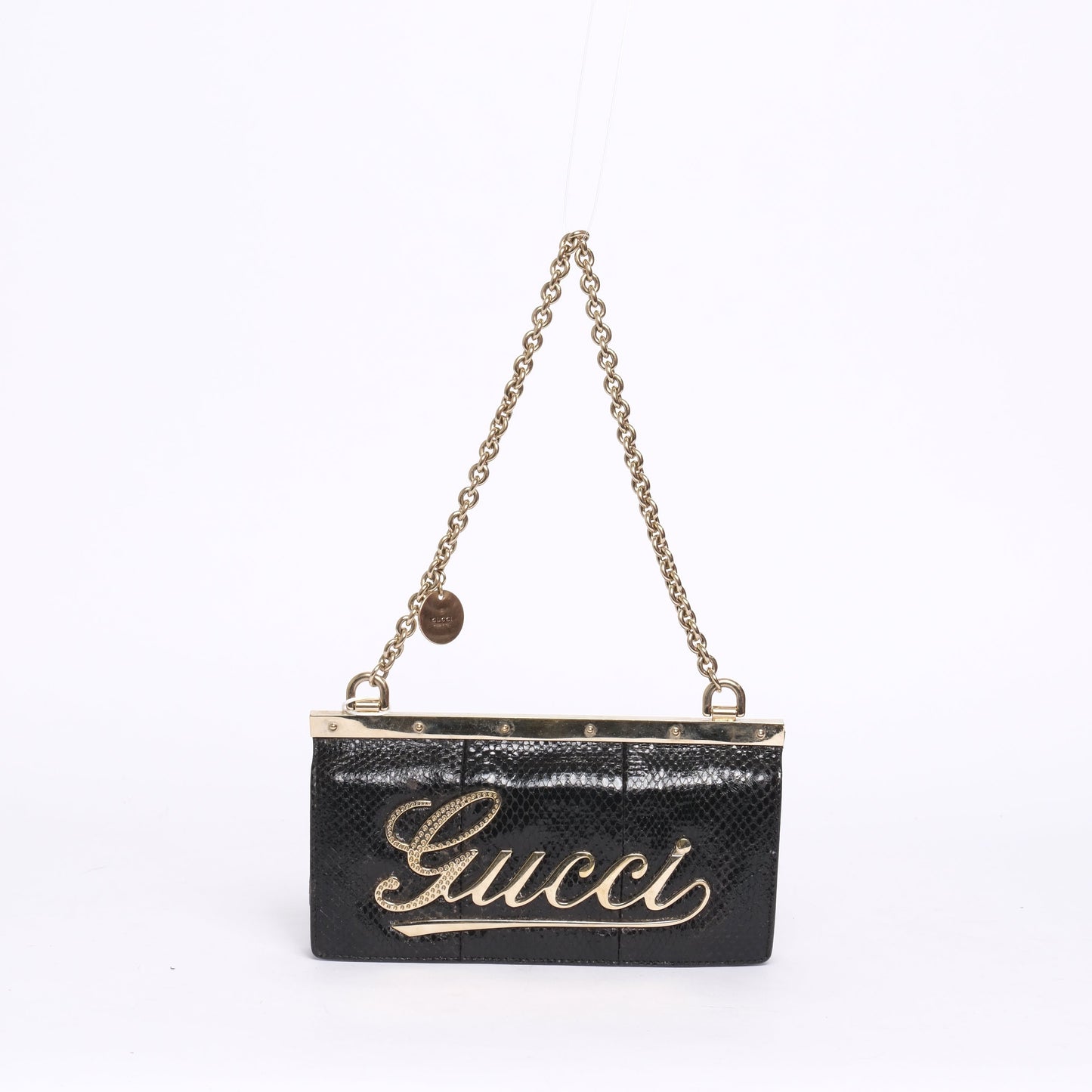 Gucci Python Black Evening Shoulder Bag