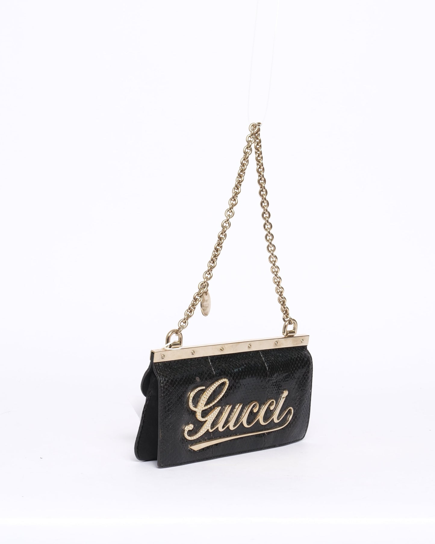 Gucci Python Black Evening Shoulder Bag