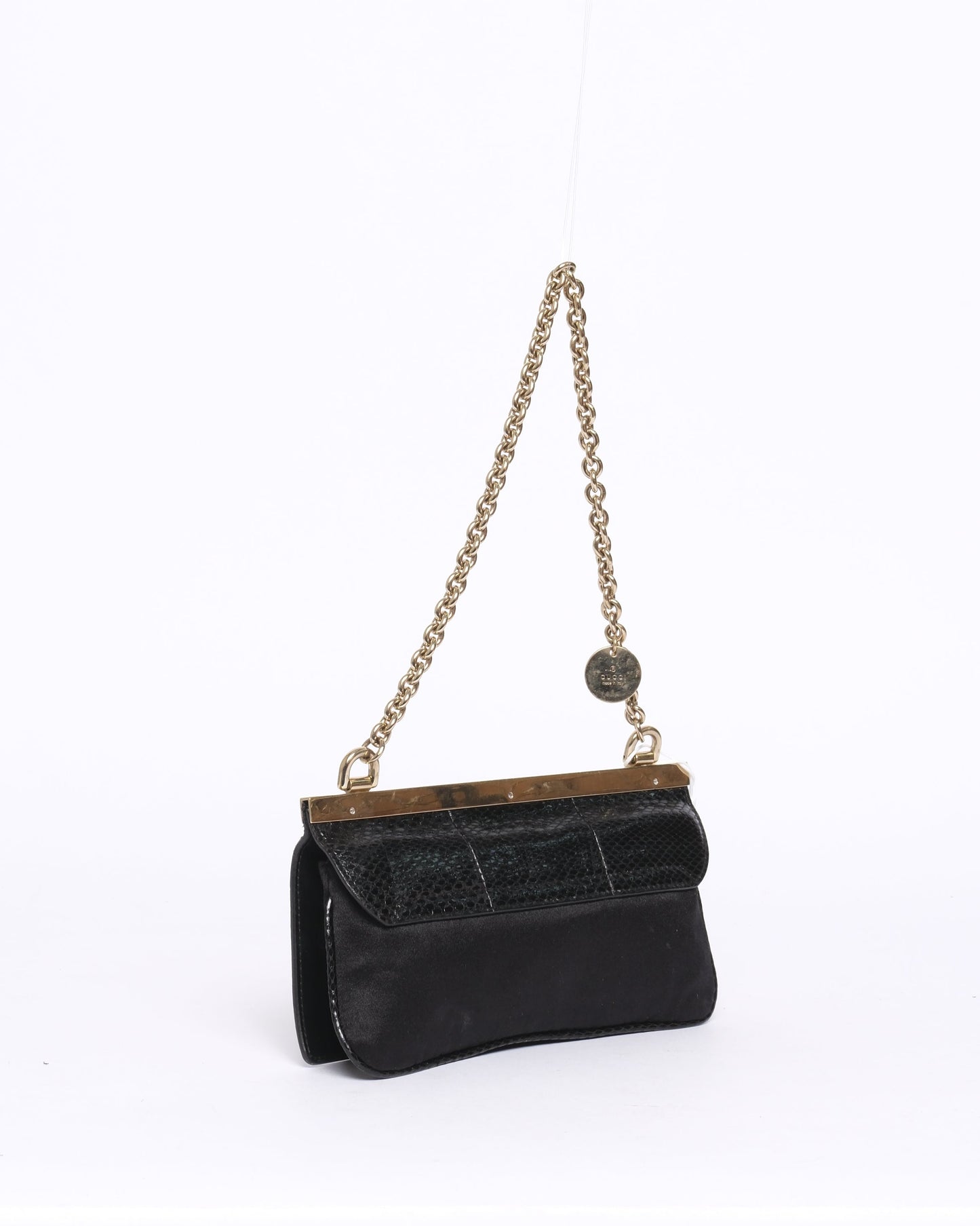 Gucci Python Black Evening Shoulder Bag