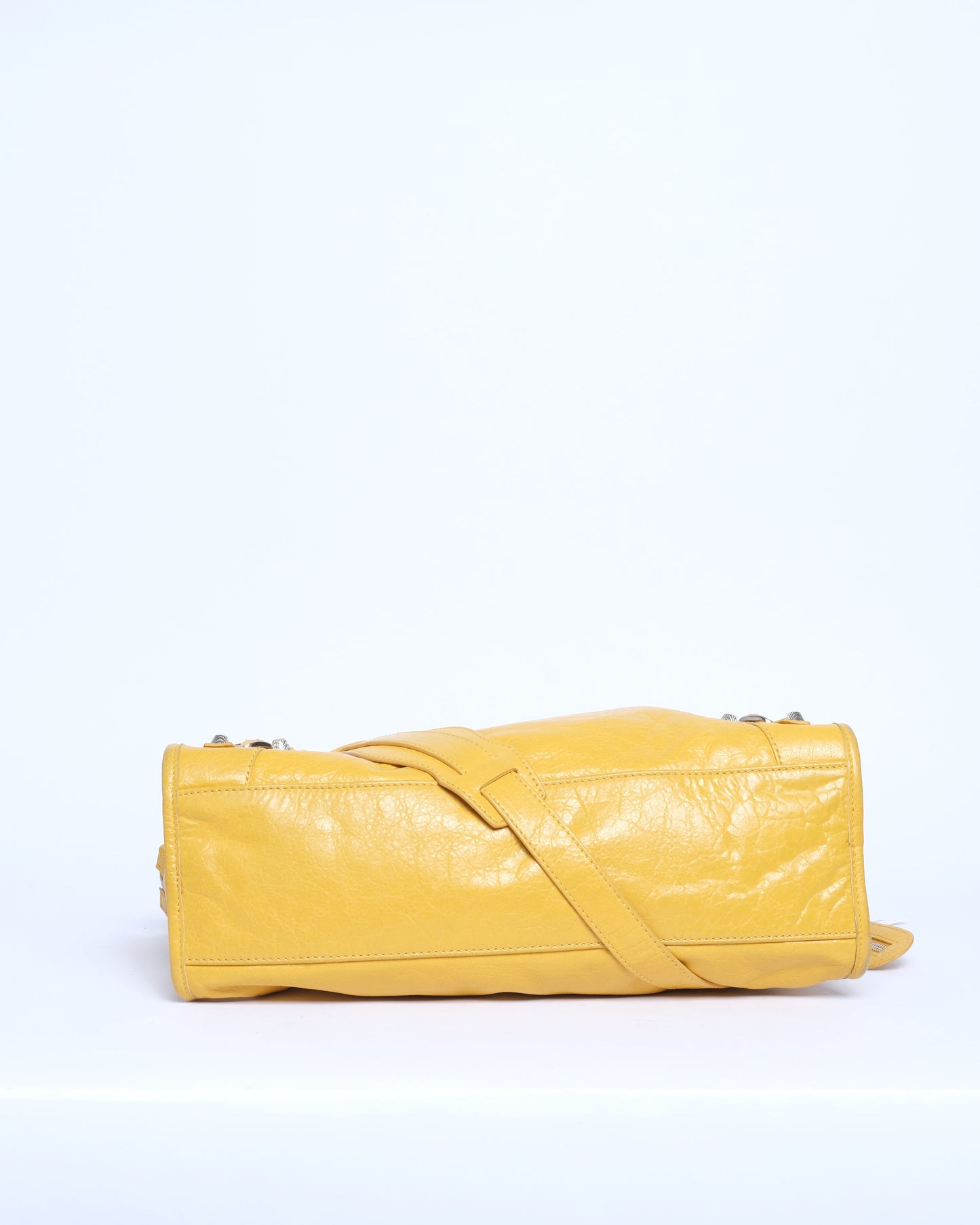 Balenciaga Yellow City Bag Studded Hardware