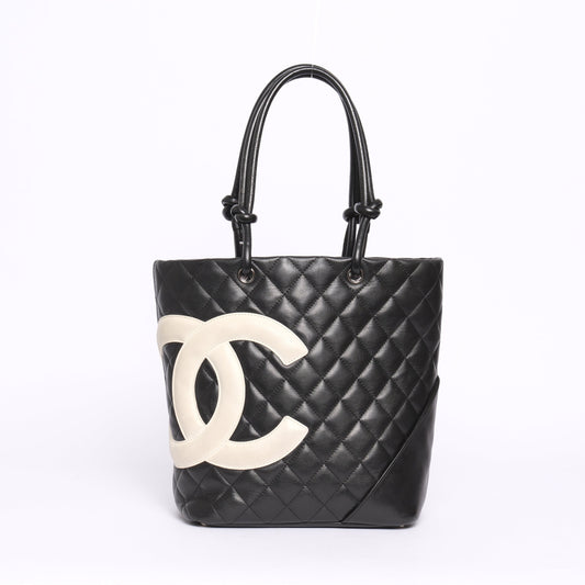 Chanel Black Cambon Small Tote Bag