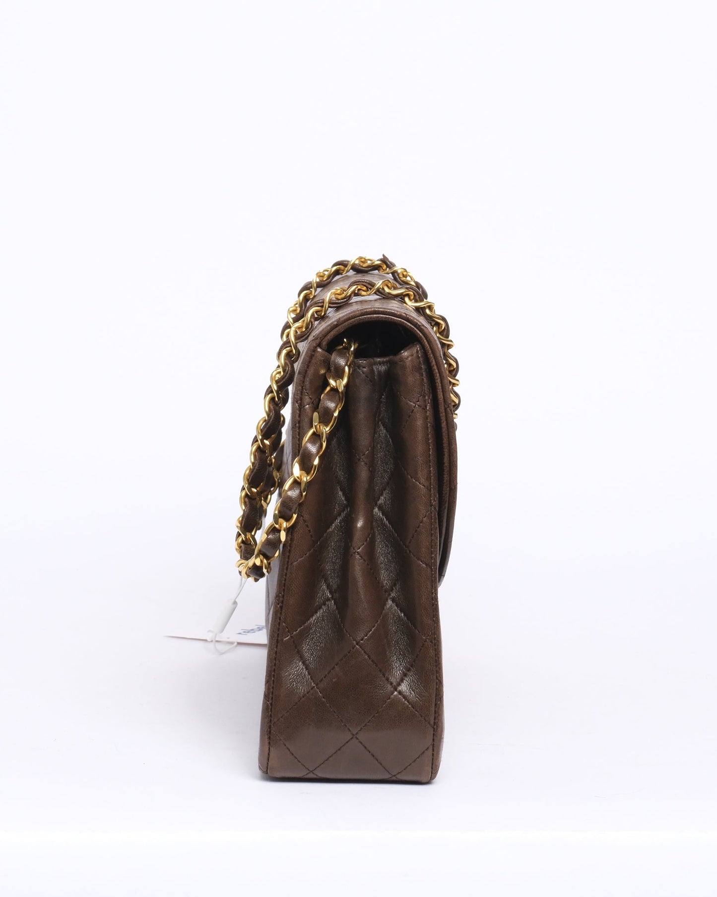 Chanel Brown Lambskin Vintage 24K GPHW Shoulder Bag