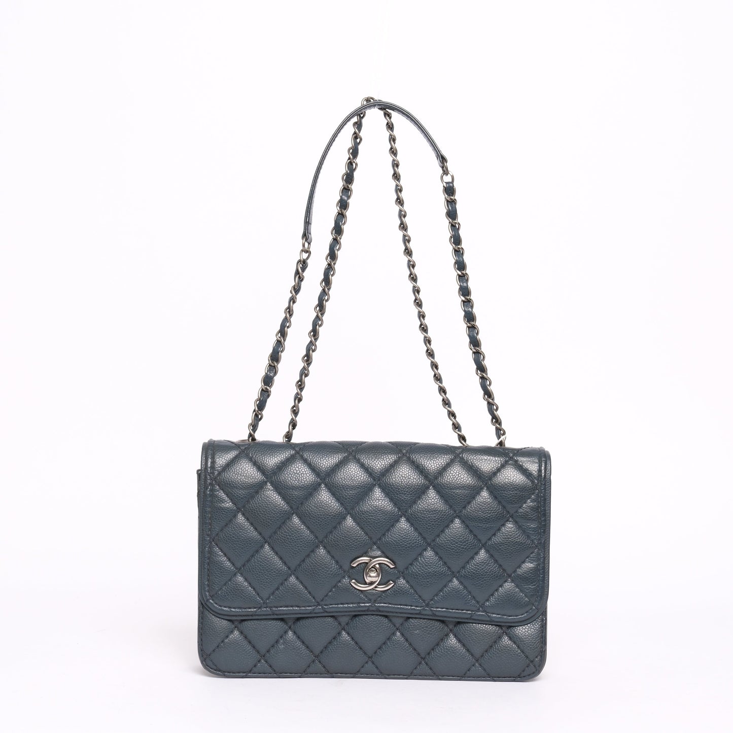 Chanel Blue Caviar Shoulder Bag