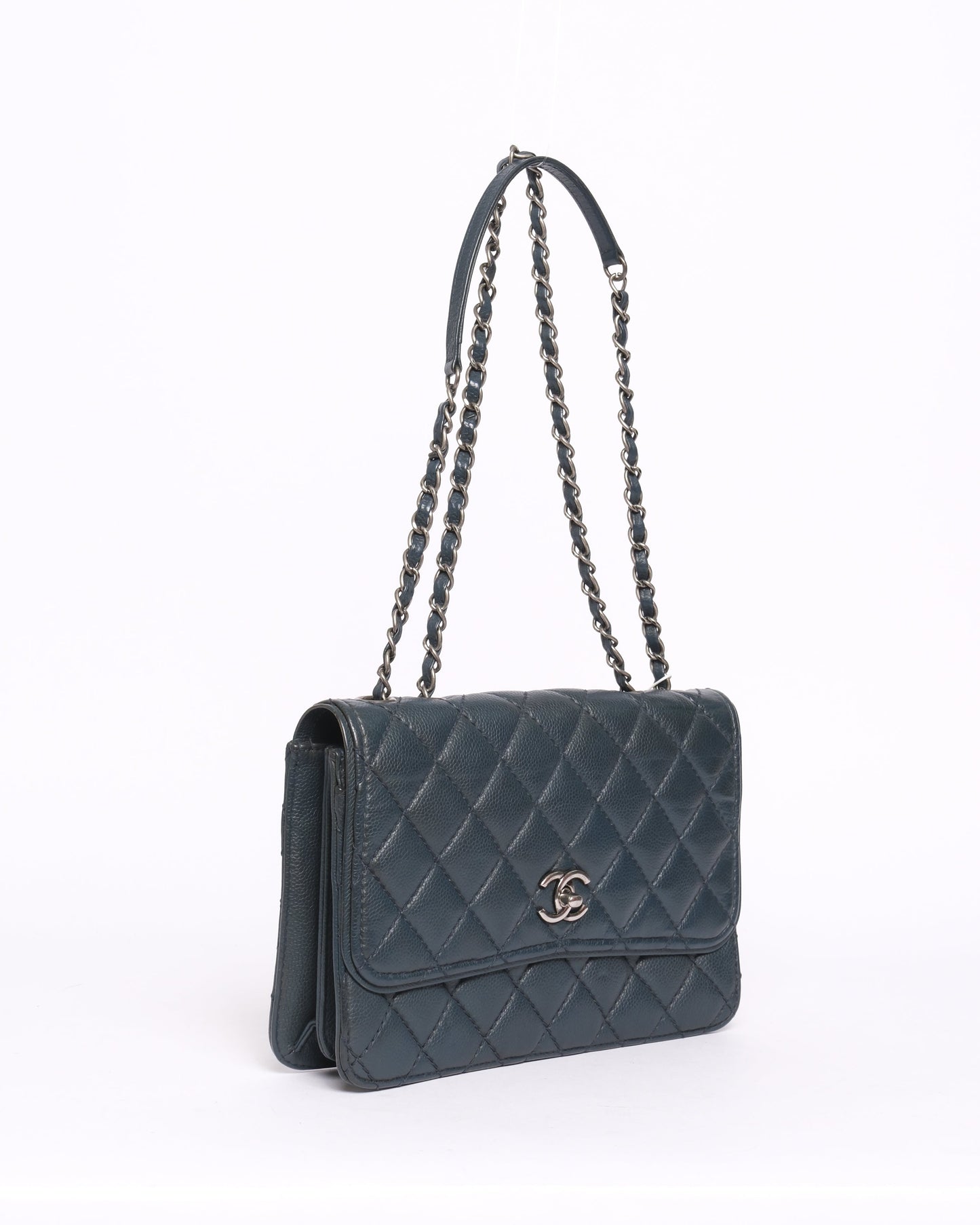 Chanel Blue Caviar Shoulder Bag