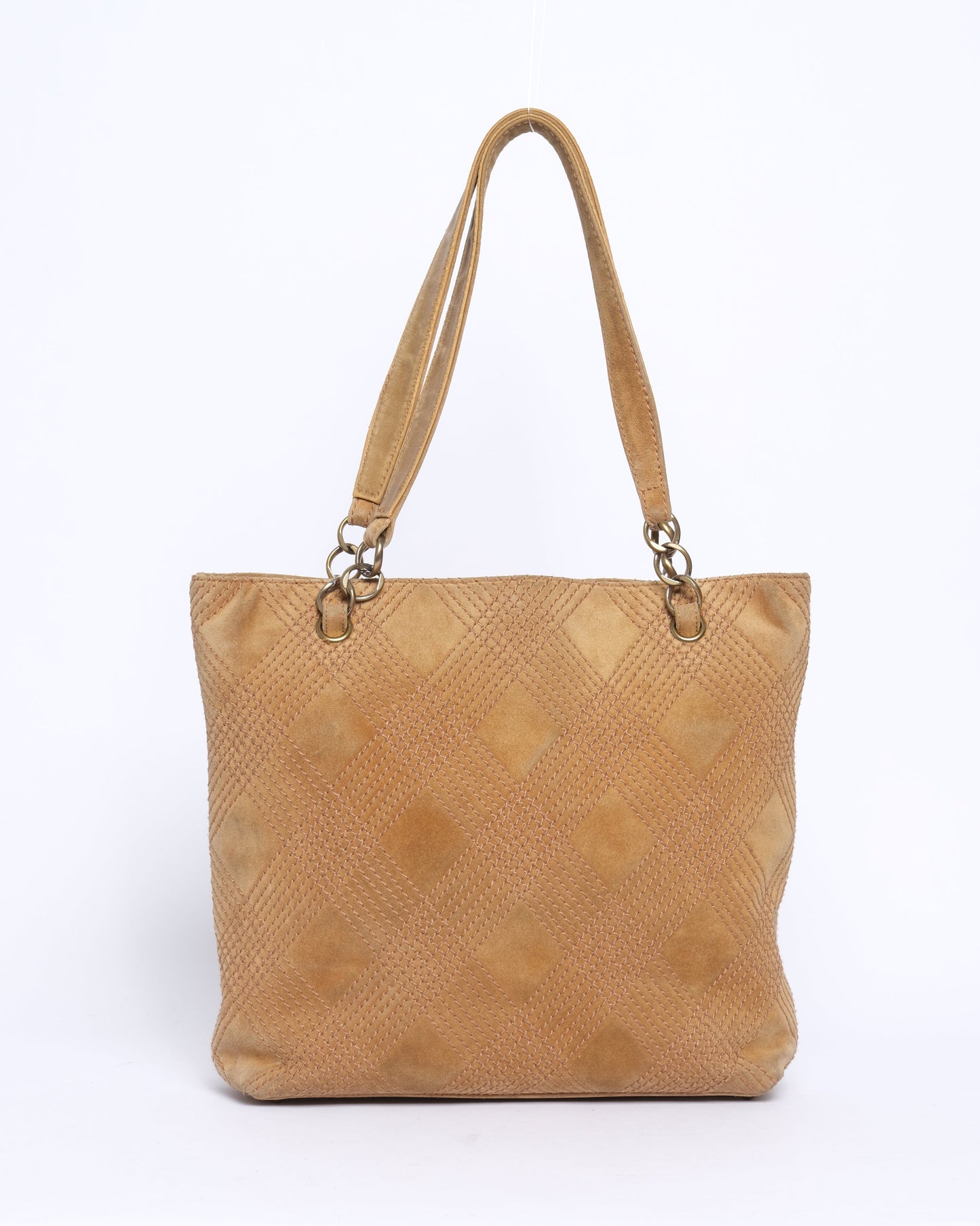 Chanel Brown Suede Wild Stitch Tote Bag GHW