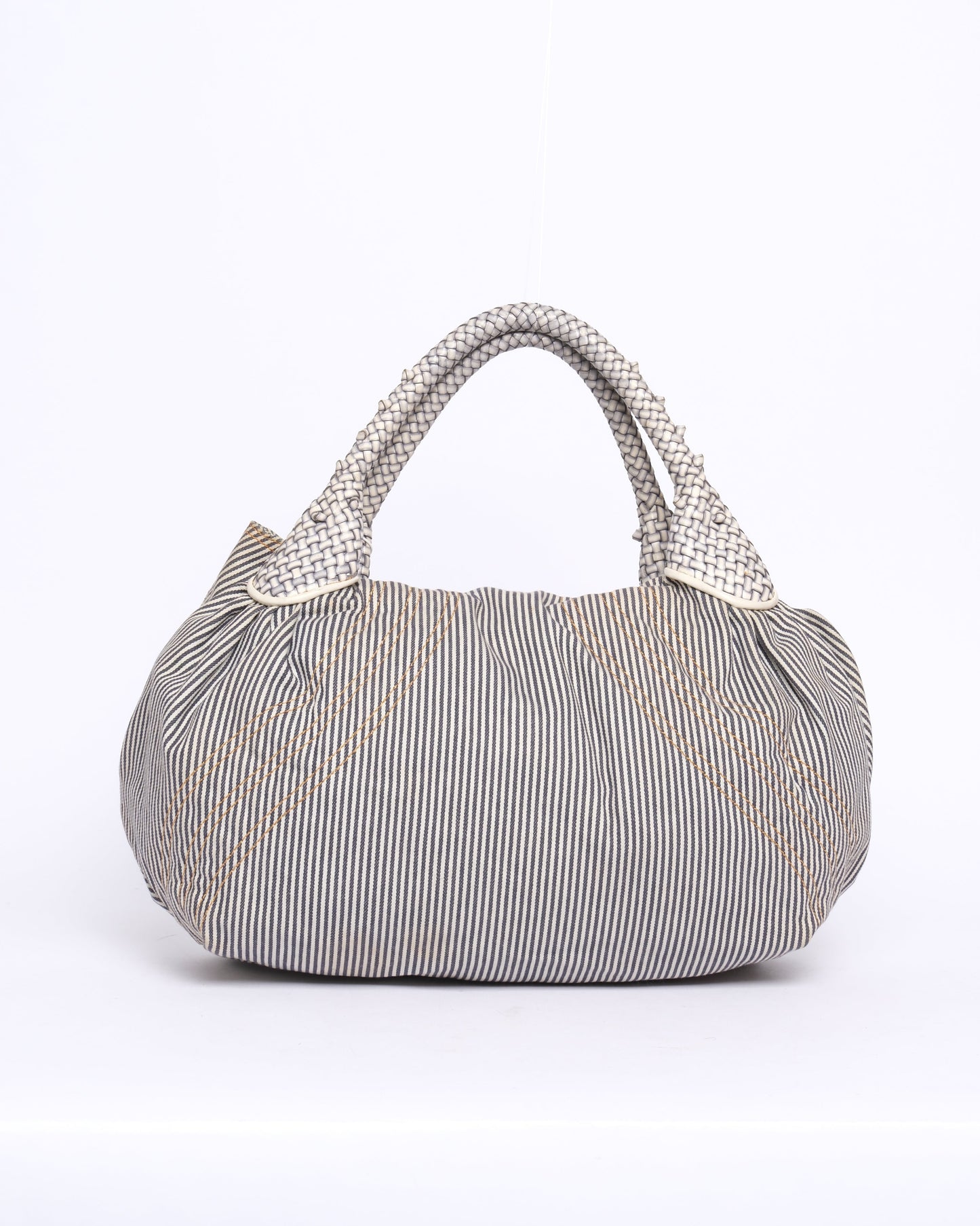 Fendi Navy & White Striped Spy Hobo Bag