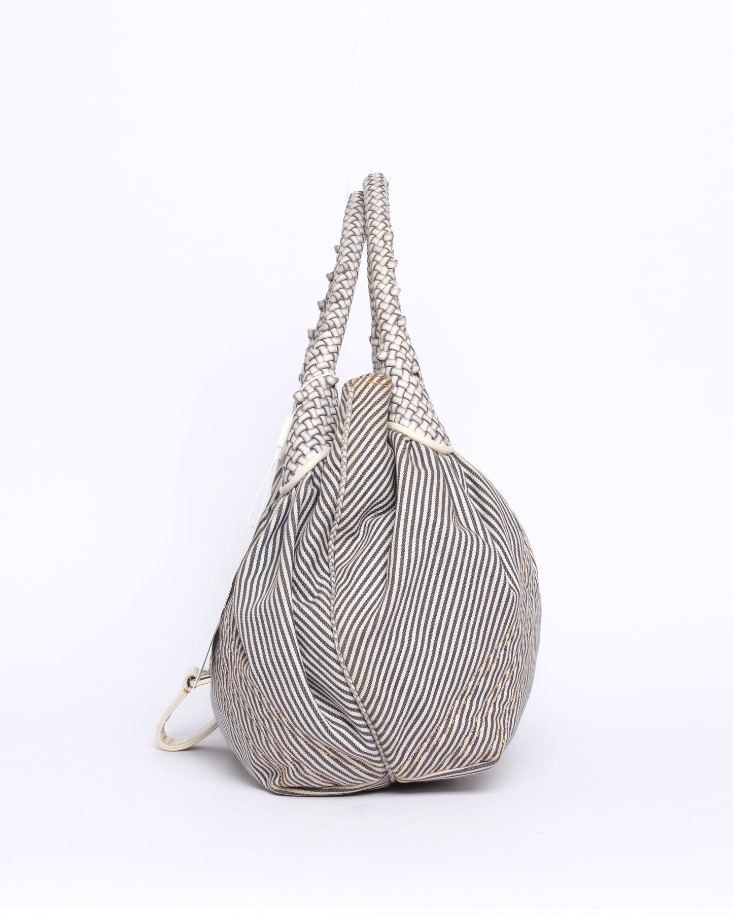 Fendi Navy & White Striped Spy Hobo Bag