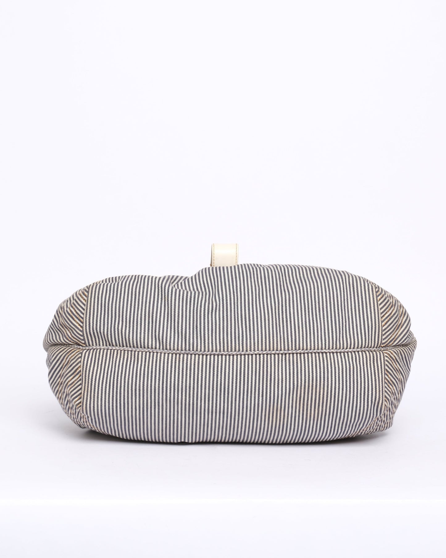 Fendi Navy & White Striped Spy Hobo Bag