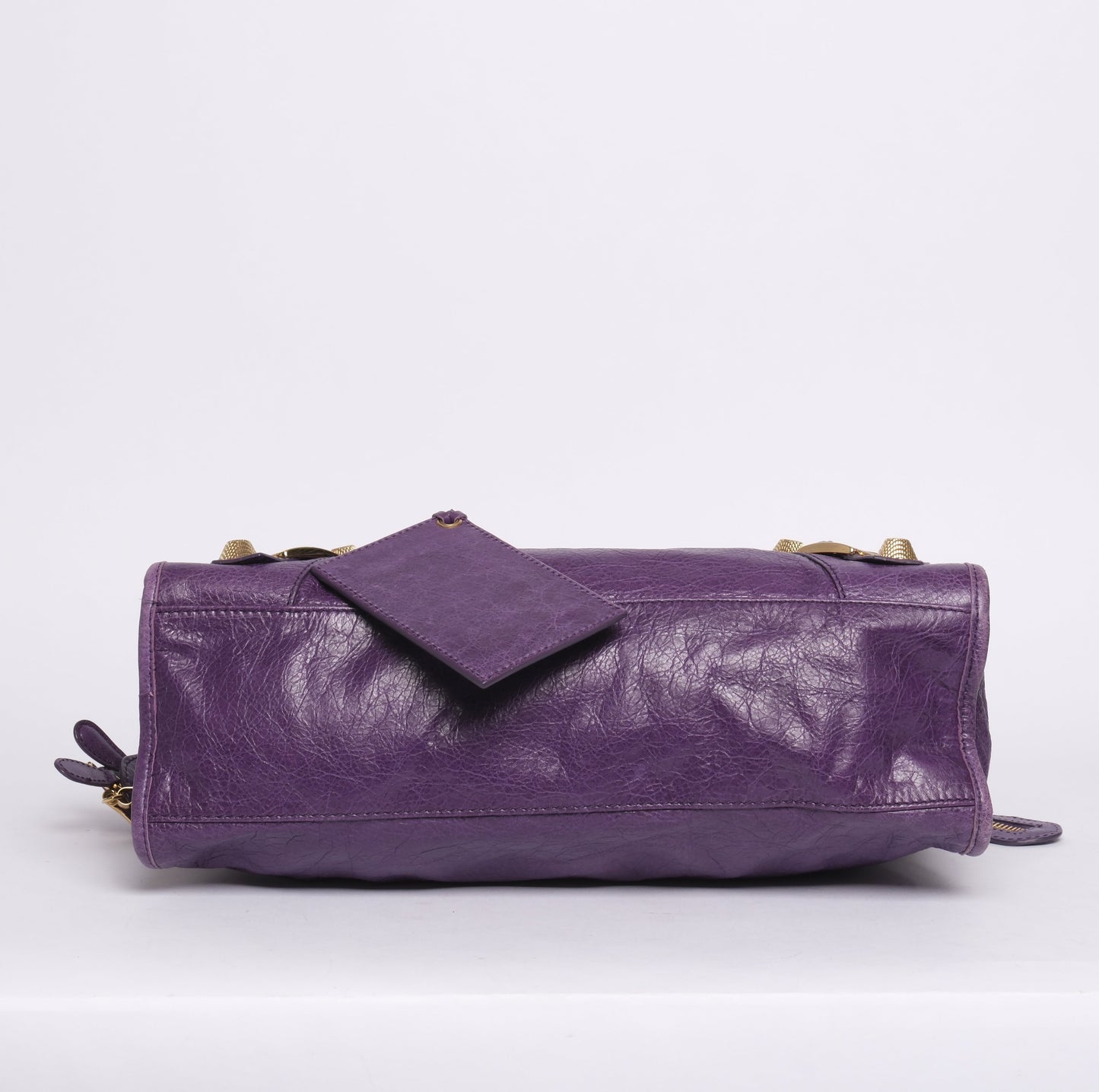 RARE Balenciaga Purple Giant Gold Hardware City Bag