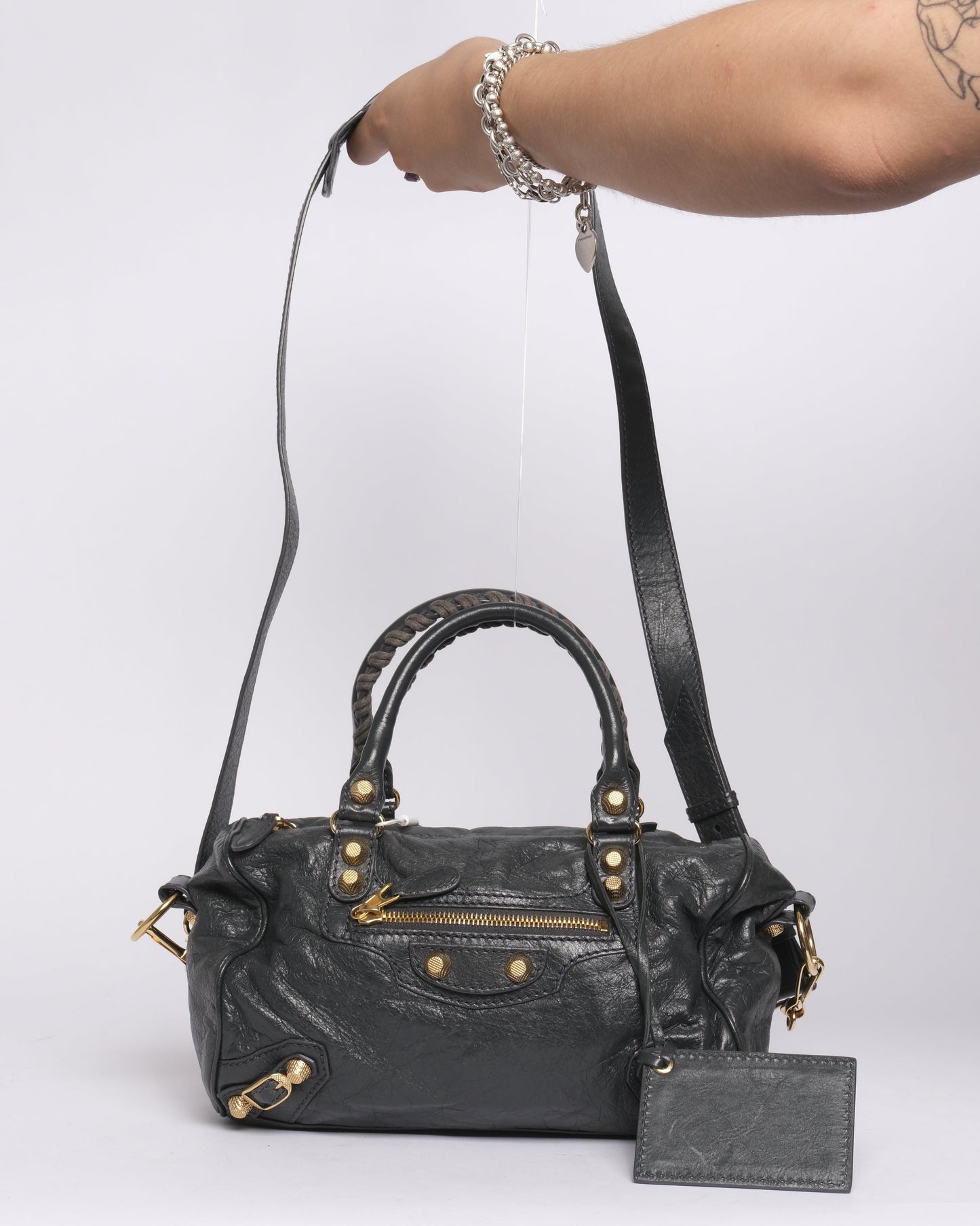 Balenciaga Gray Mini Twiggy w/ Giant Hardware