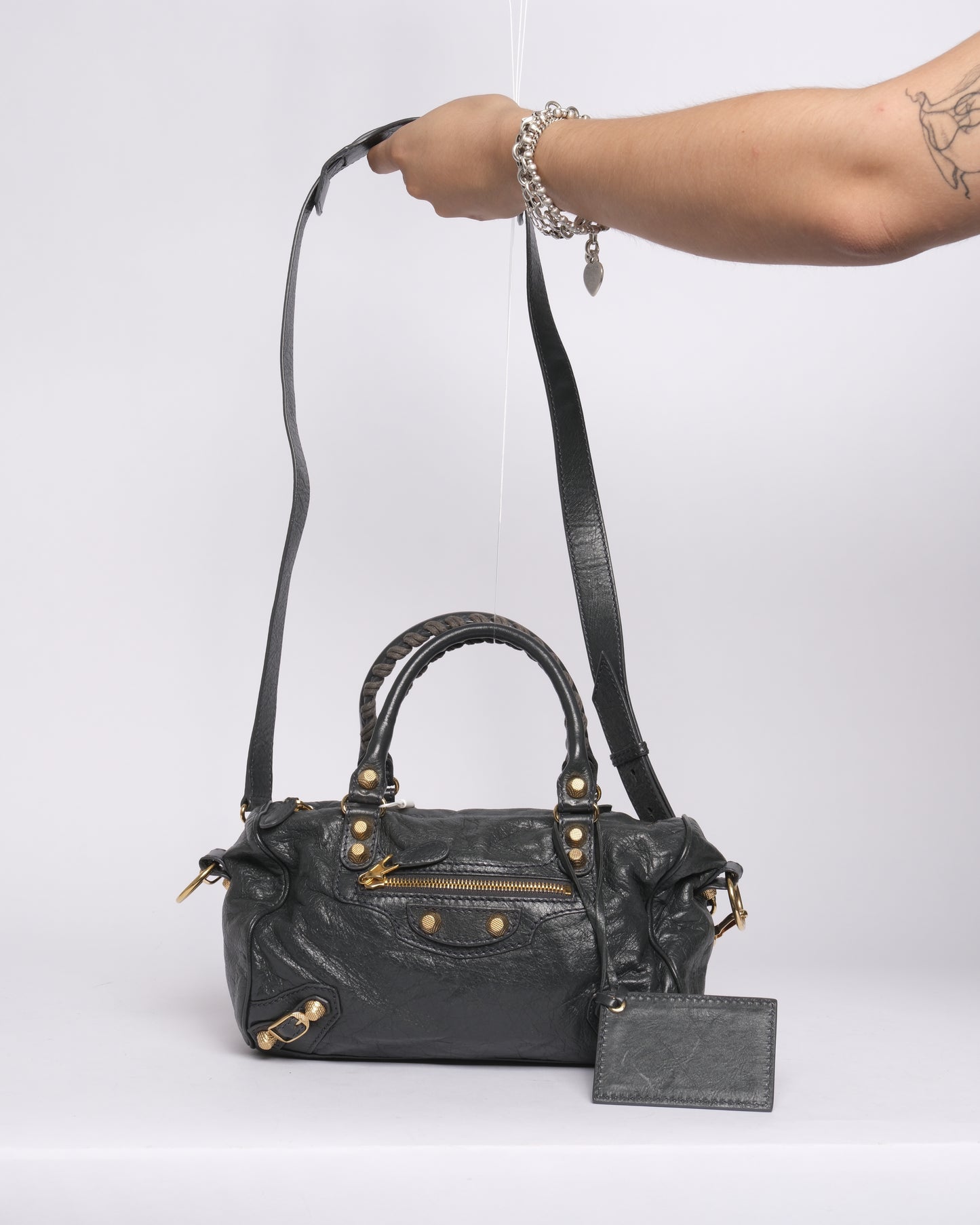 Balenciaga Gray Mini Twiggy w/ Giant Hardware