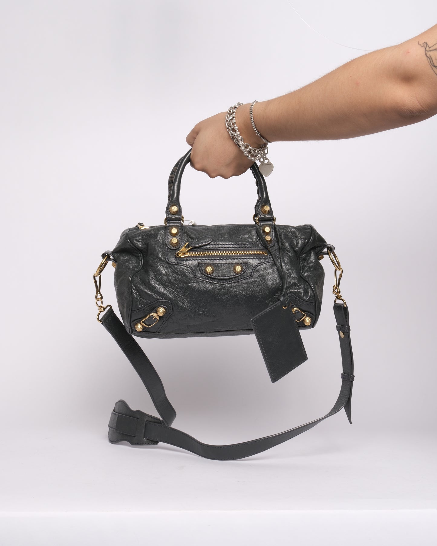 Balenciaga Gray Mini Twiggy w/ Giant Hardware