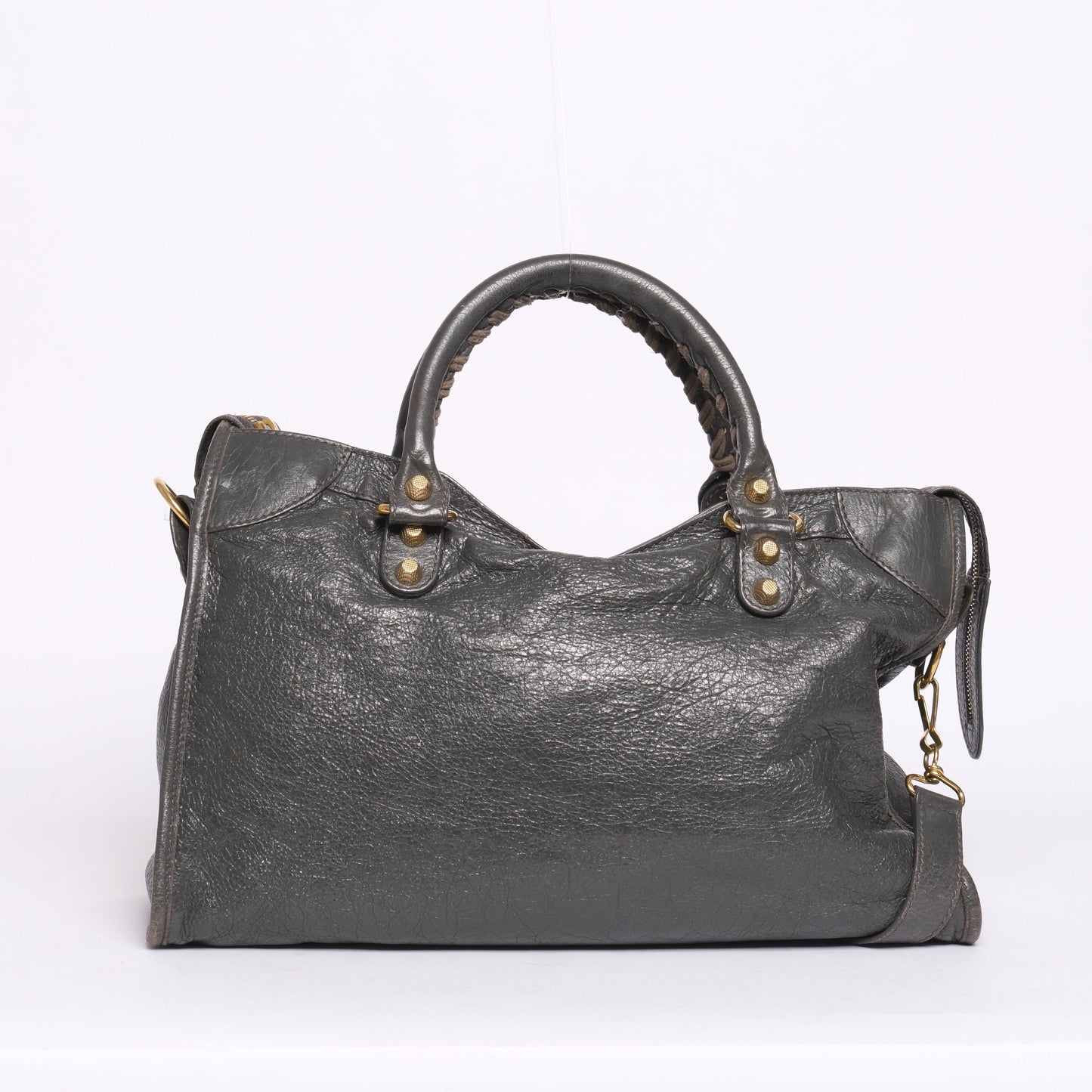 Balenciaga Gray City Bag w/ Gold Hardware