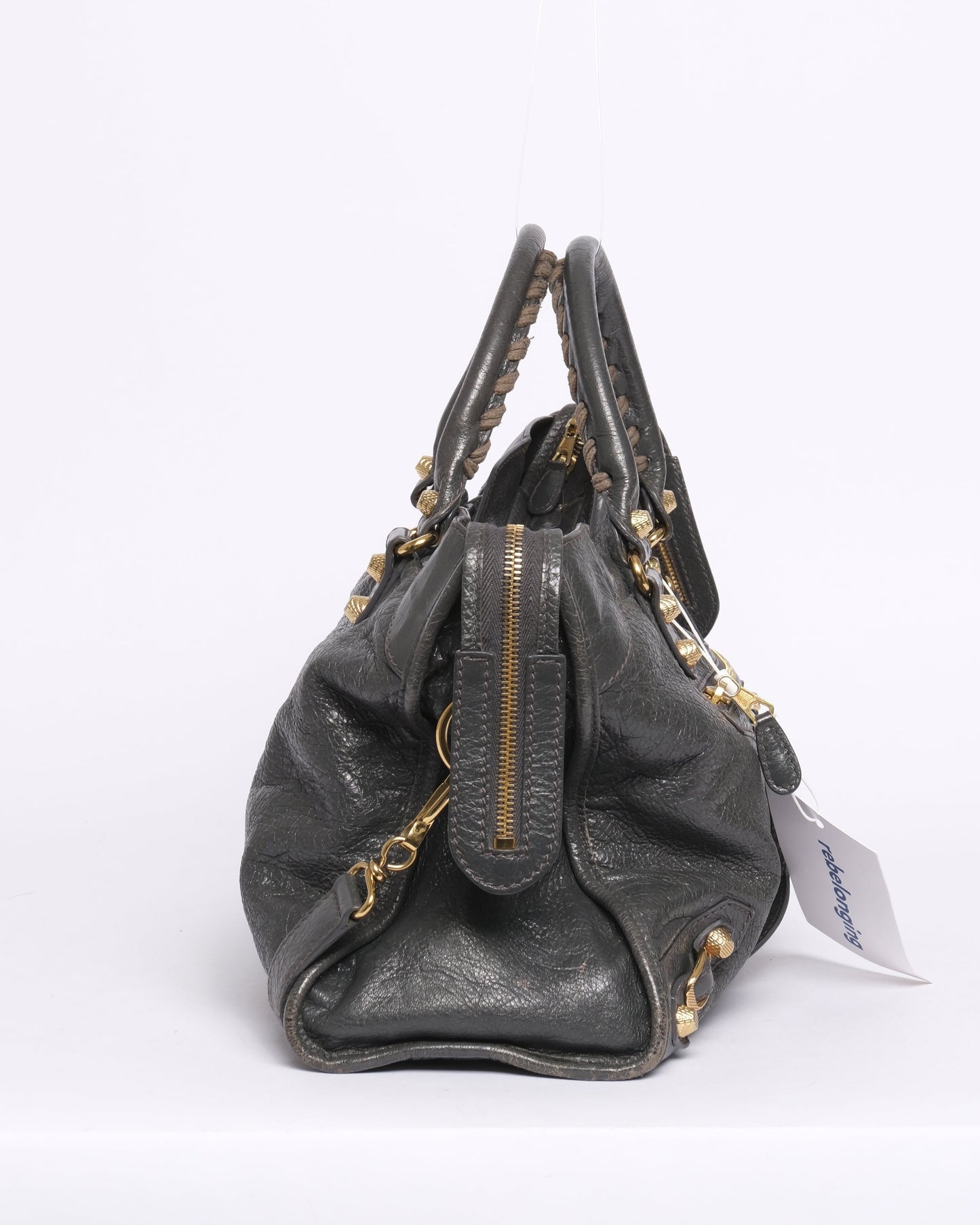 Balenciaga Gray City Bag w/ Gold Hardware