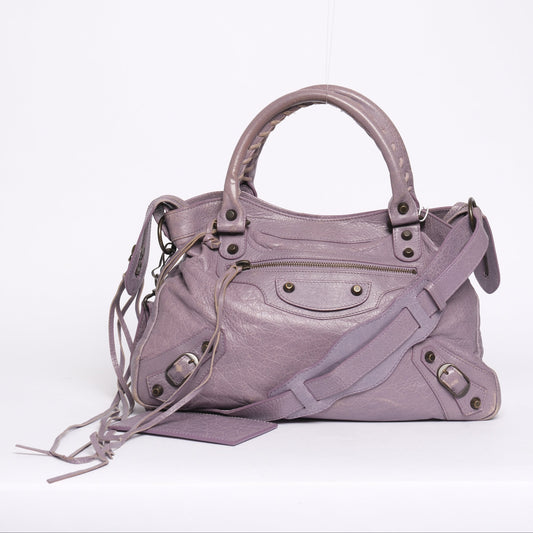 Balenciaga Lilac Purple Town City Bag