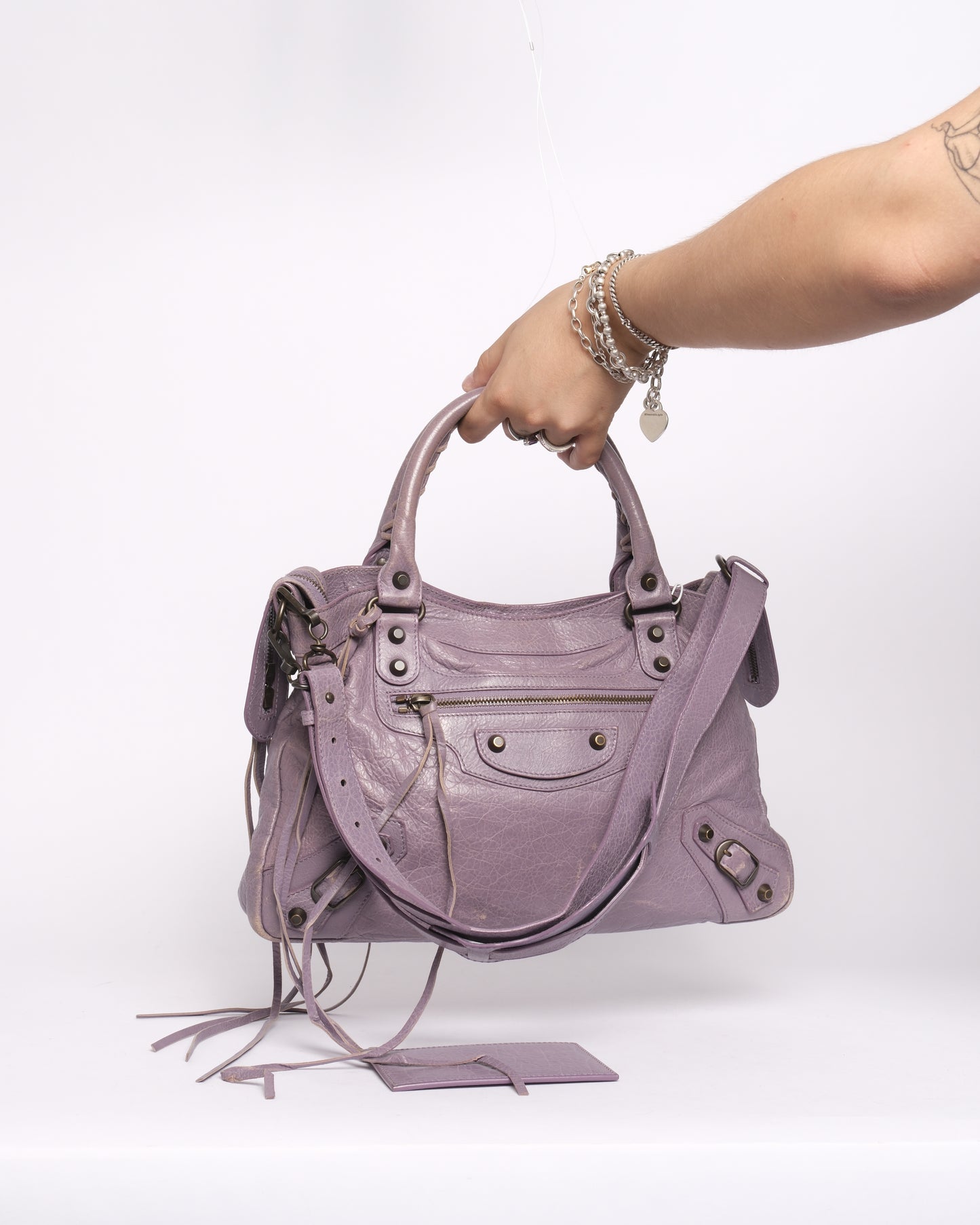 Balenciaga Lilac Purple Town City Bag