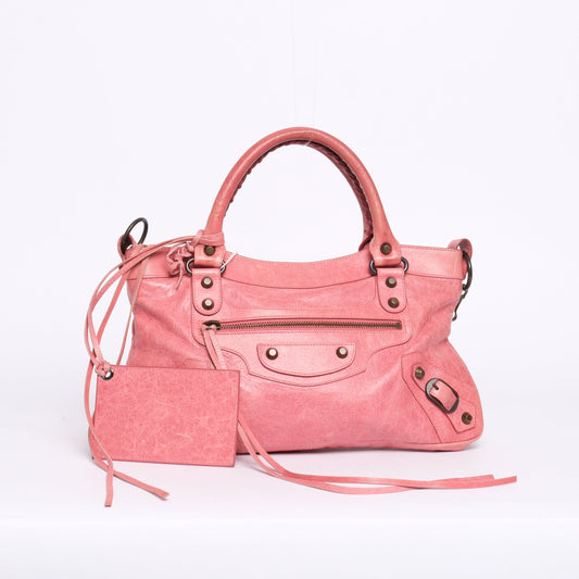 Balenciaga Small Pink First City Bag