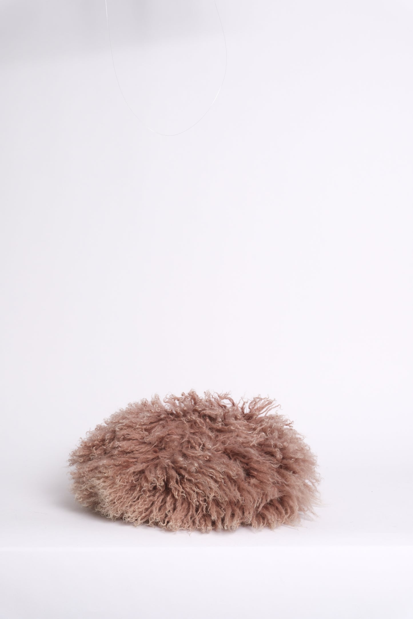 Fendi Pink Shearling Fur Oyster Shoulder Bag