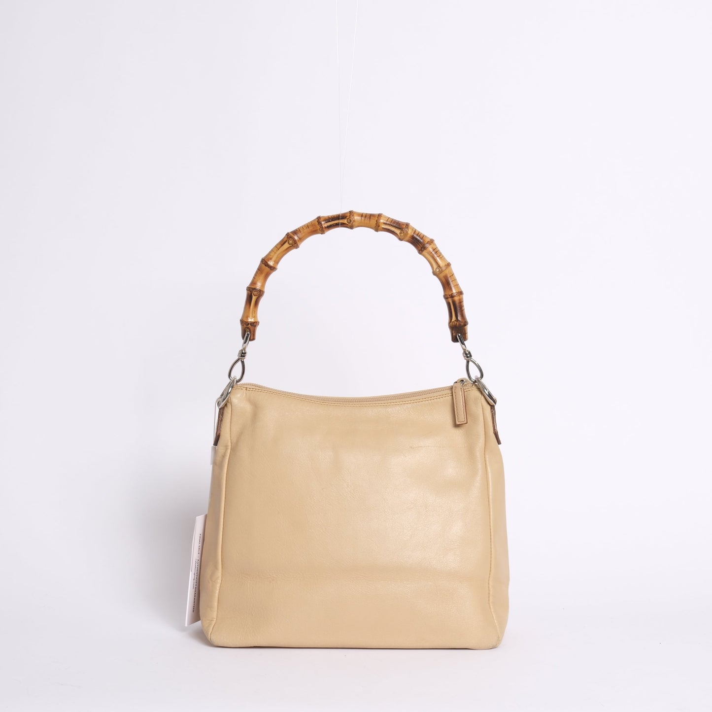 Gucci Tan Leather Bamboo Handle Shoulder Bag