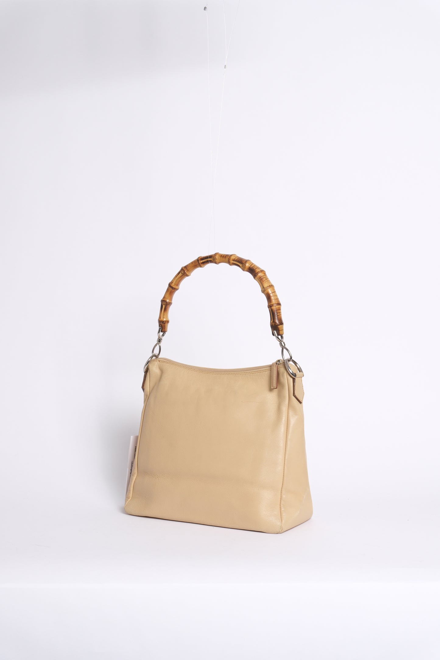 Gucci Tan Leather Bamboo Handle Shoulder Bag
