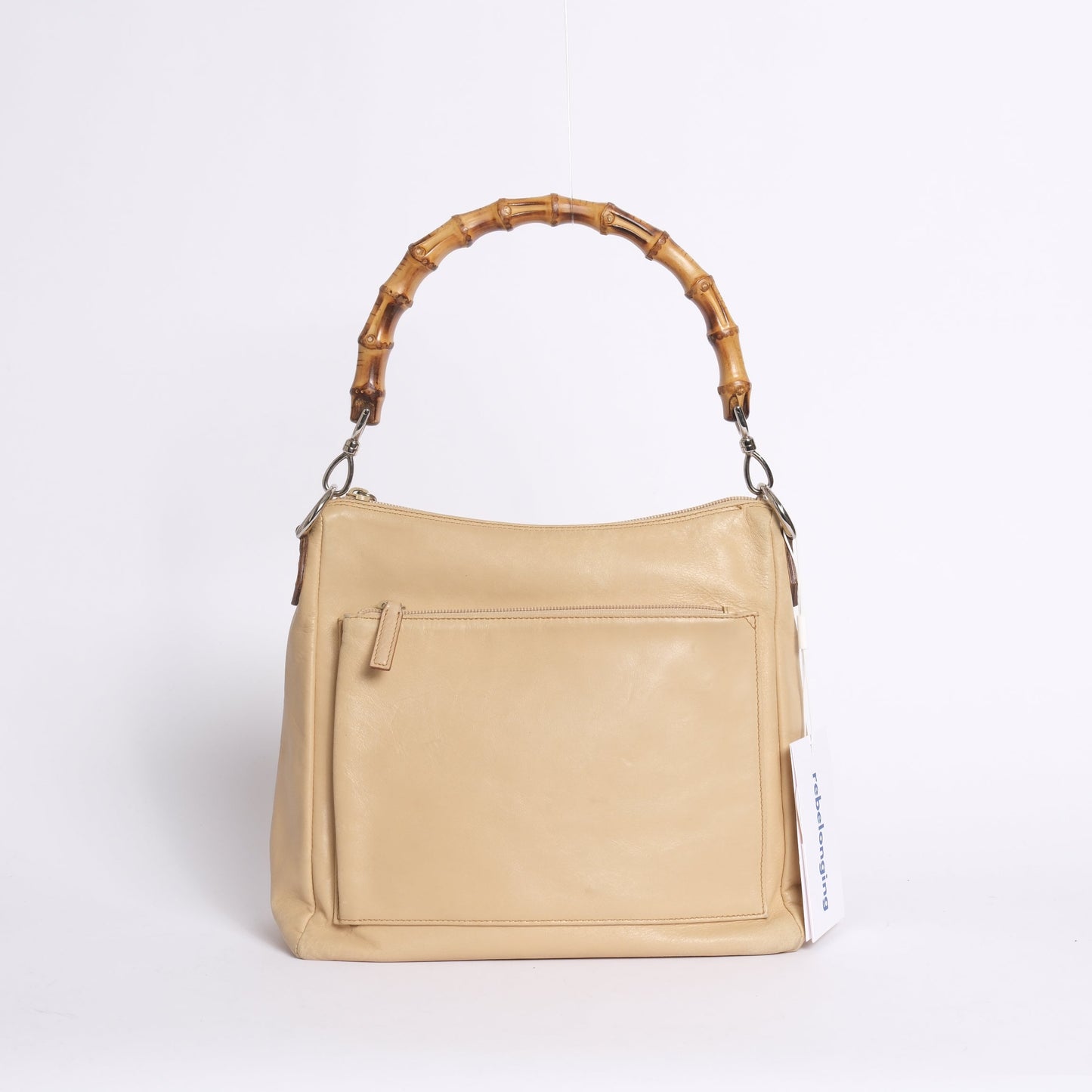 Gucci Tan Leather Bamboo Handle Shoulder Bag