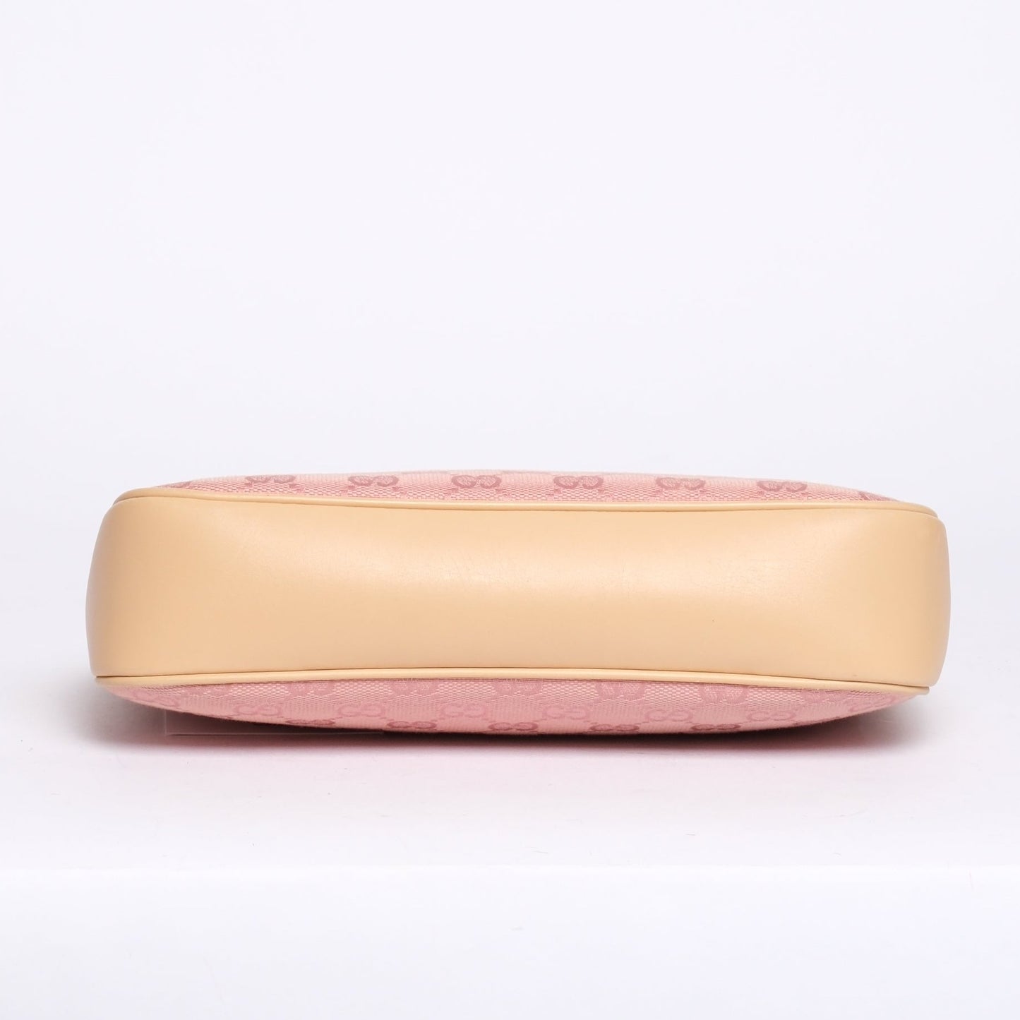 Gucci Pink Monogram Bamboo Handle Shoulder Bag
