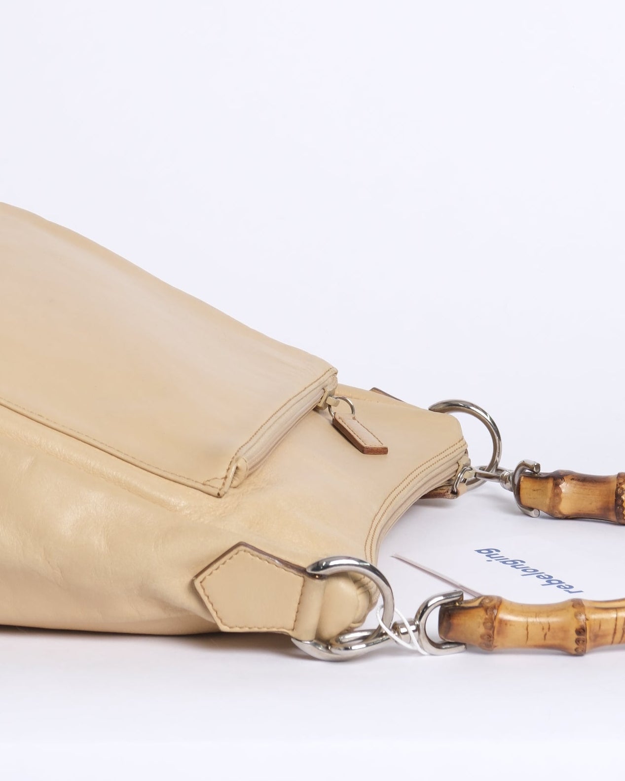 Gucci Tan Leather Bamboo Handle Shoulder Bag