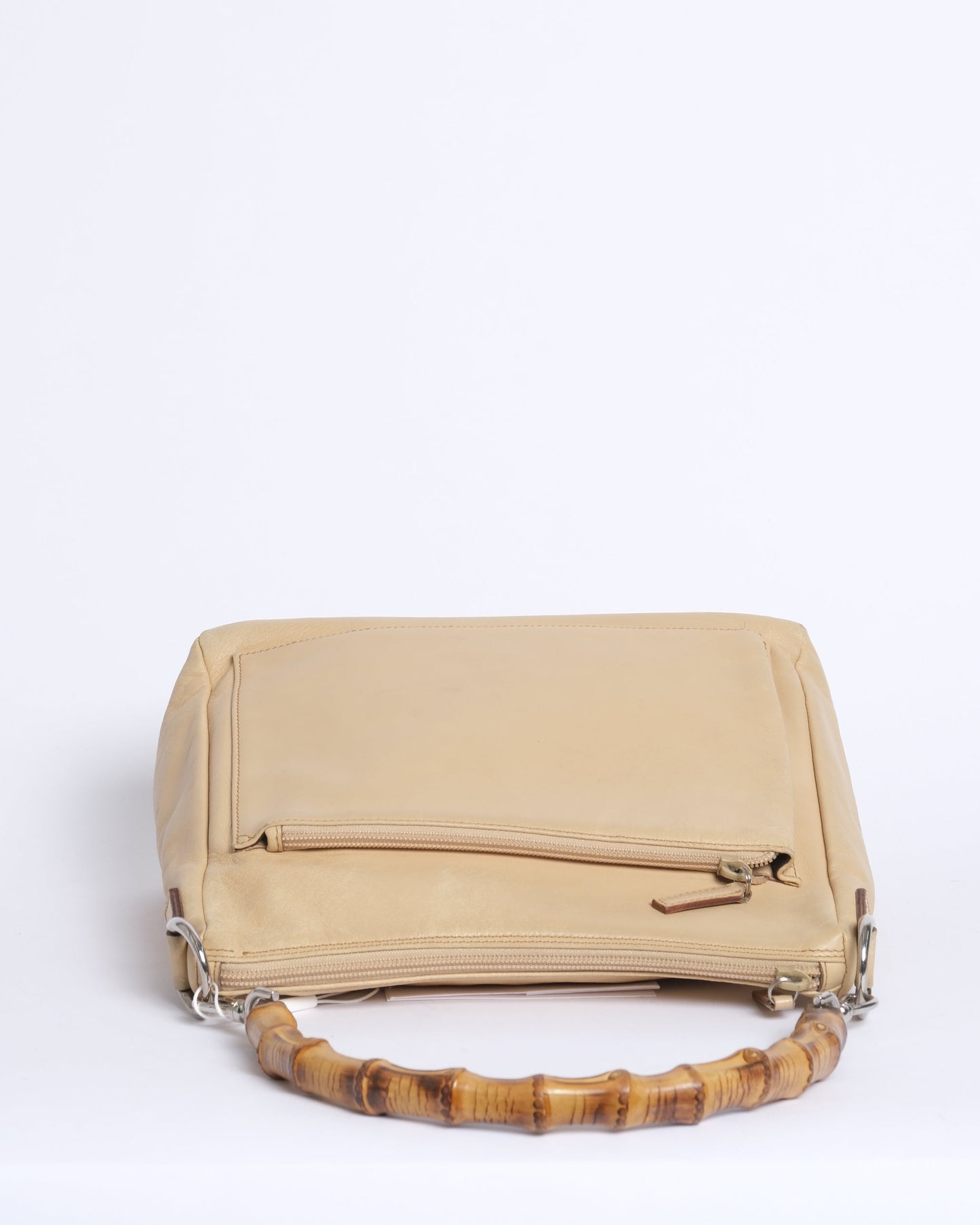 Gucci Tan Leather Bamboo Handle Shoulder Bag