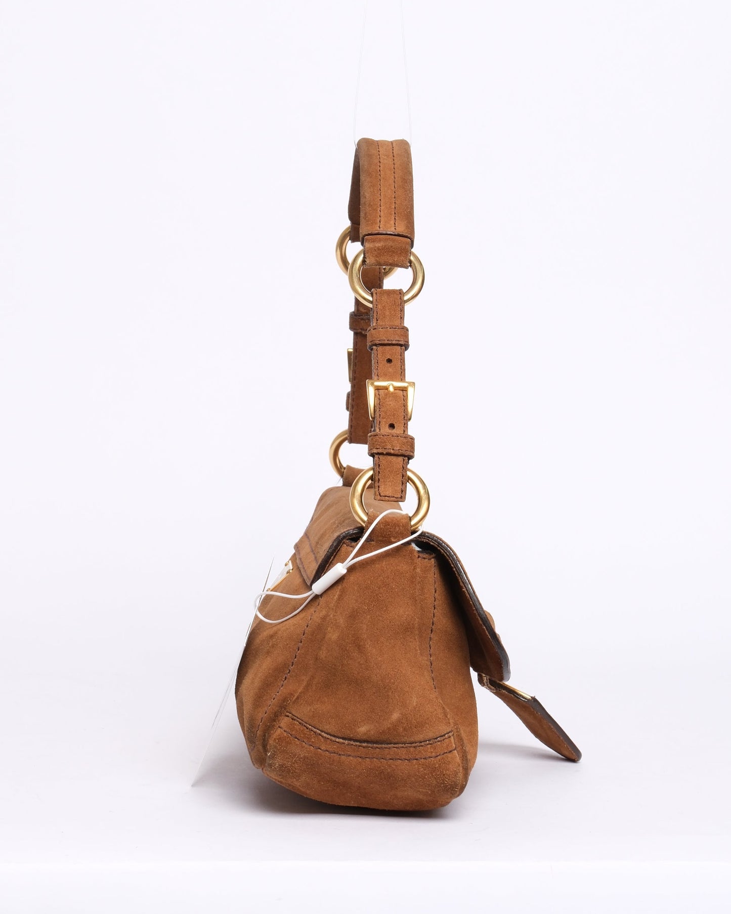 Prada Brown Suede Shoulder Bag