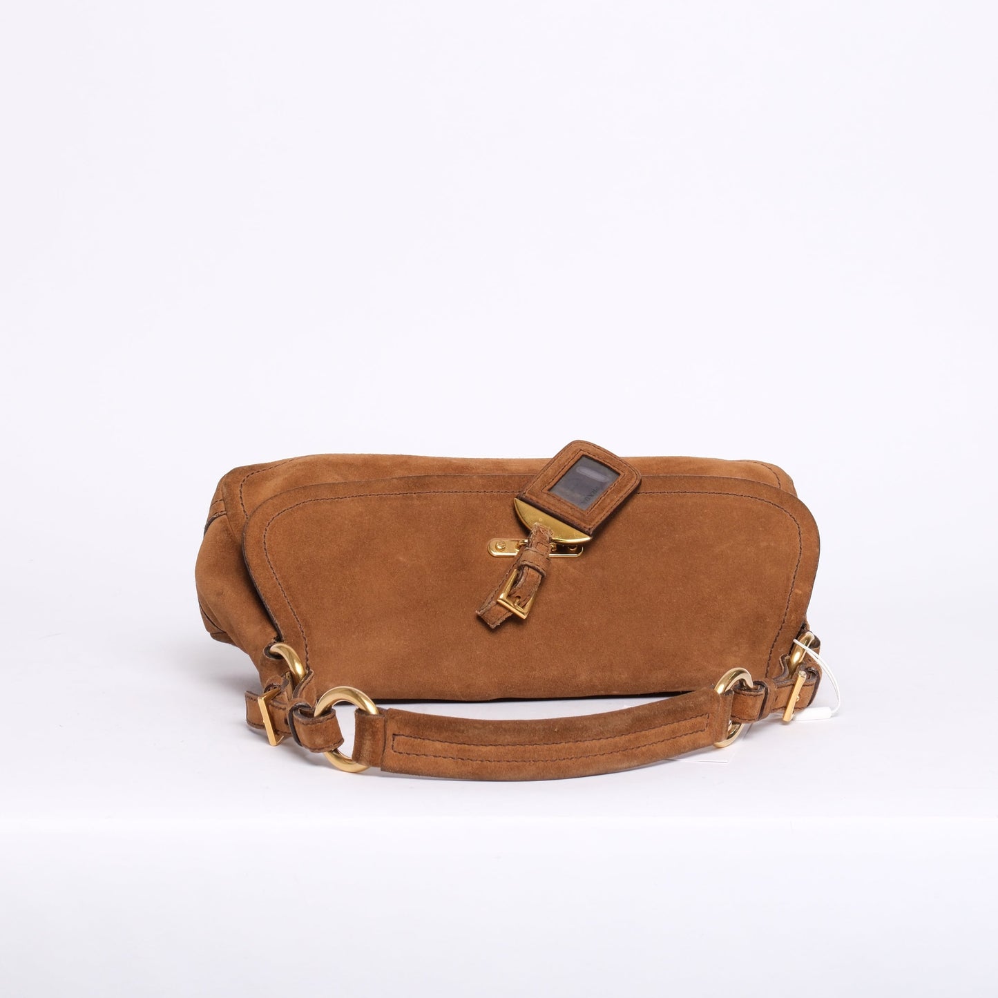 Prada Brown Suede Shoulder Bag