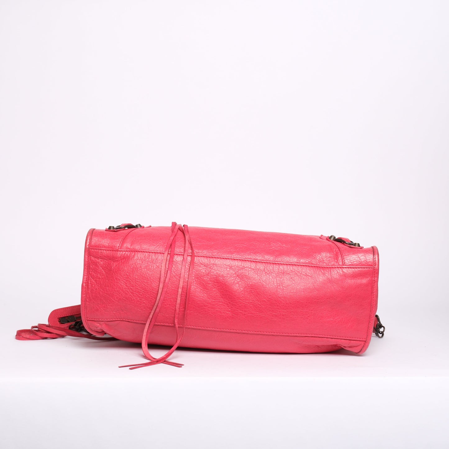 Balenciaga Fuschia City Bag w/ Bronze Hardware