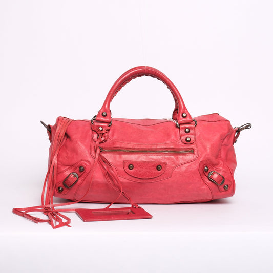 Balenciaga Fuschia Twiggy City Rounded Bag